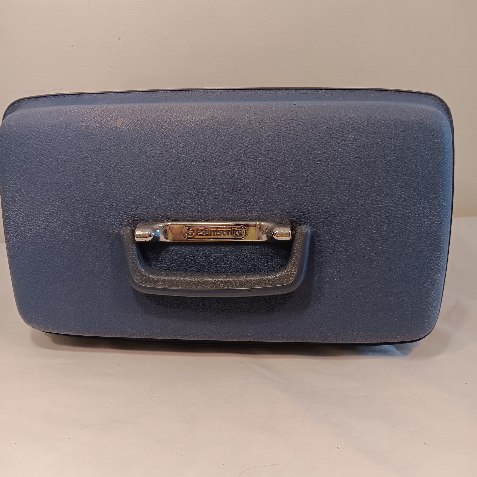 Vintage Blue Samsonite Concord Hard Traveling Train Case With Tray No Key