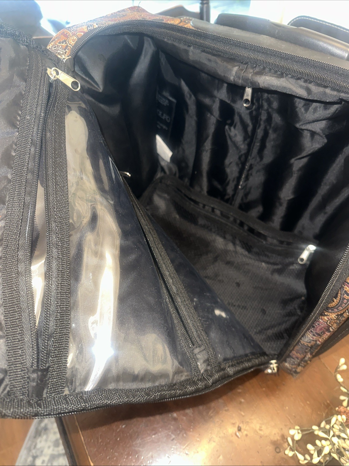 Vtg. Adolfo Carry On Travel Bag Great Condition All Zippers Work