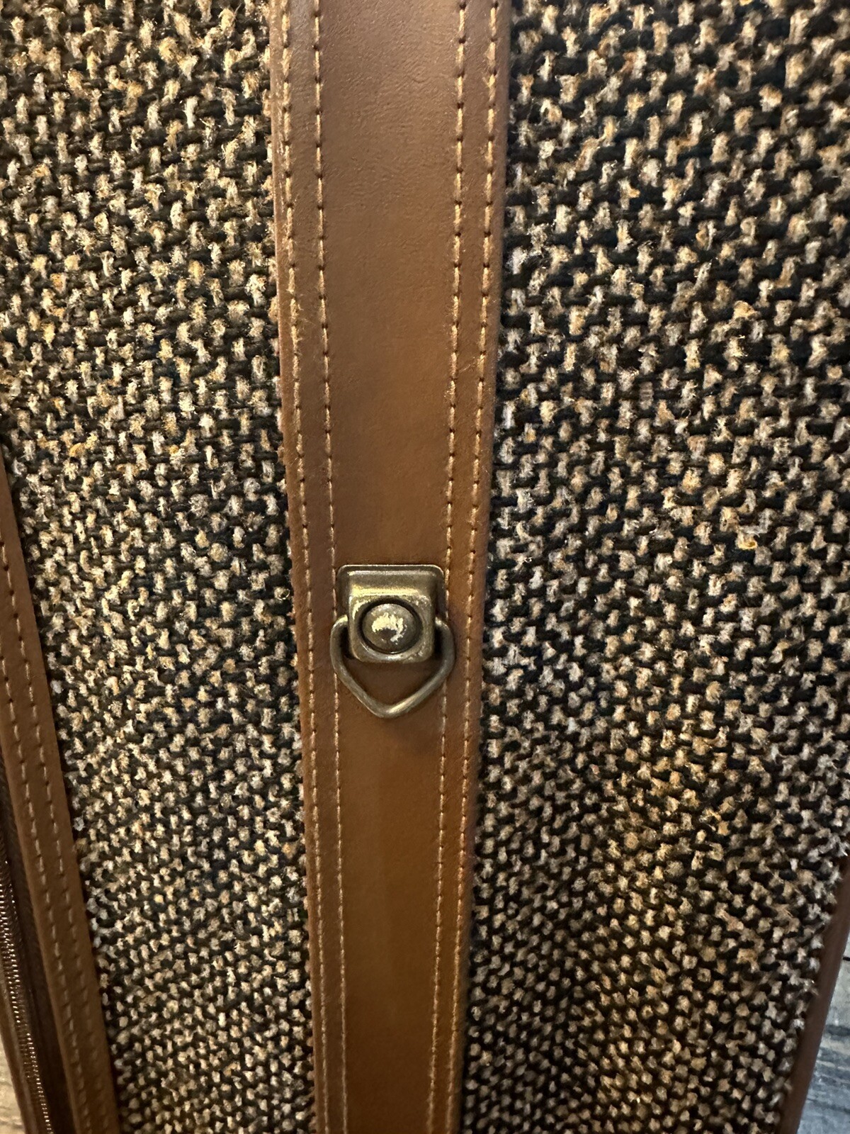 Vintage American Flyer Tweed Suitcase