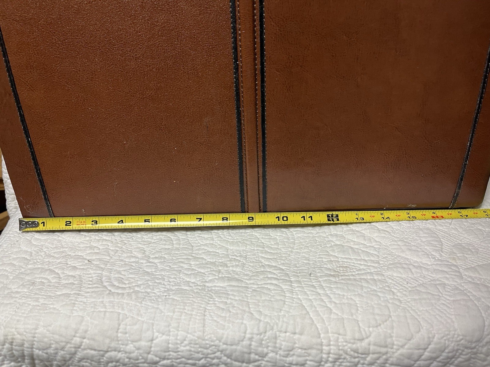 Vintage Brown Protocol Faux Leather Suitcase JC Penny