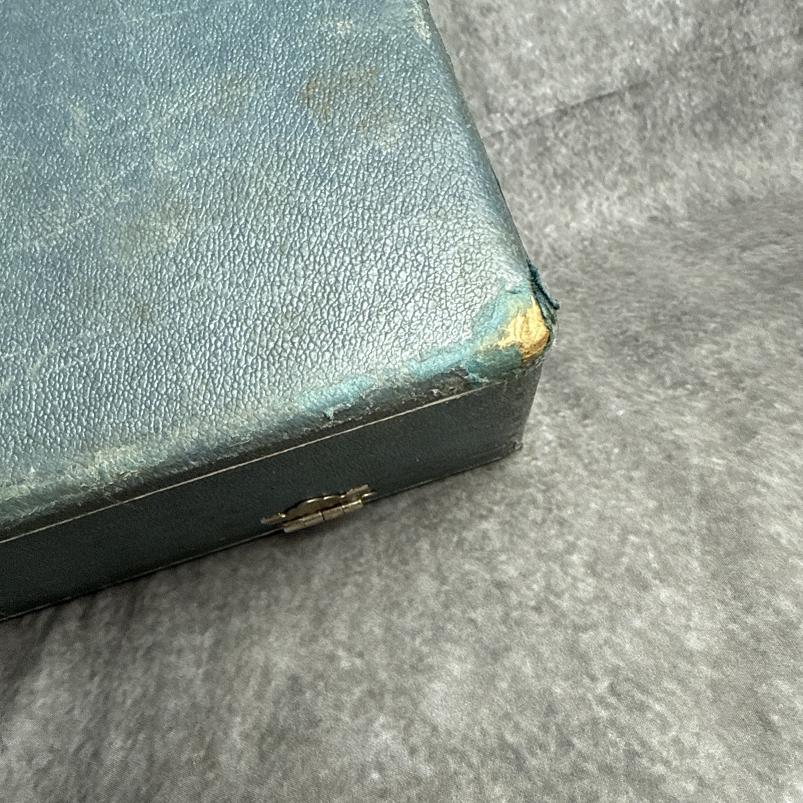 Blue VACATIONER Hardshell Suitcase w/ Flip Up Metal Latch & Bakelite Handle