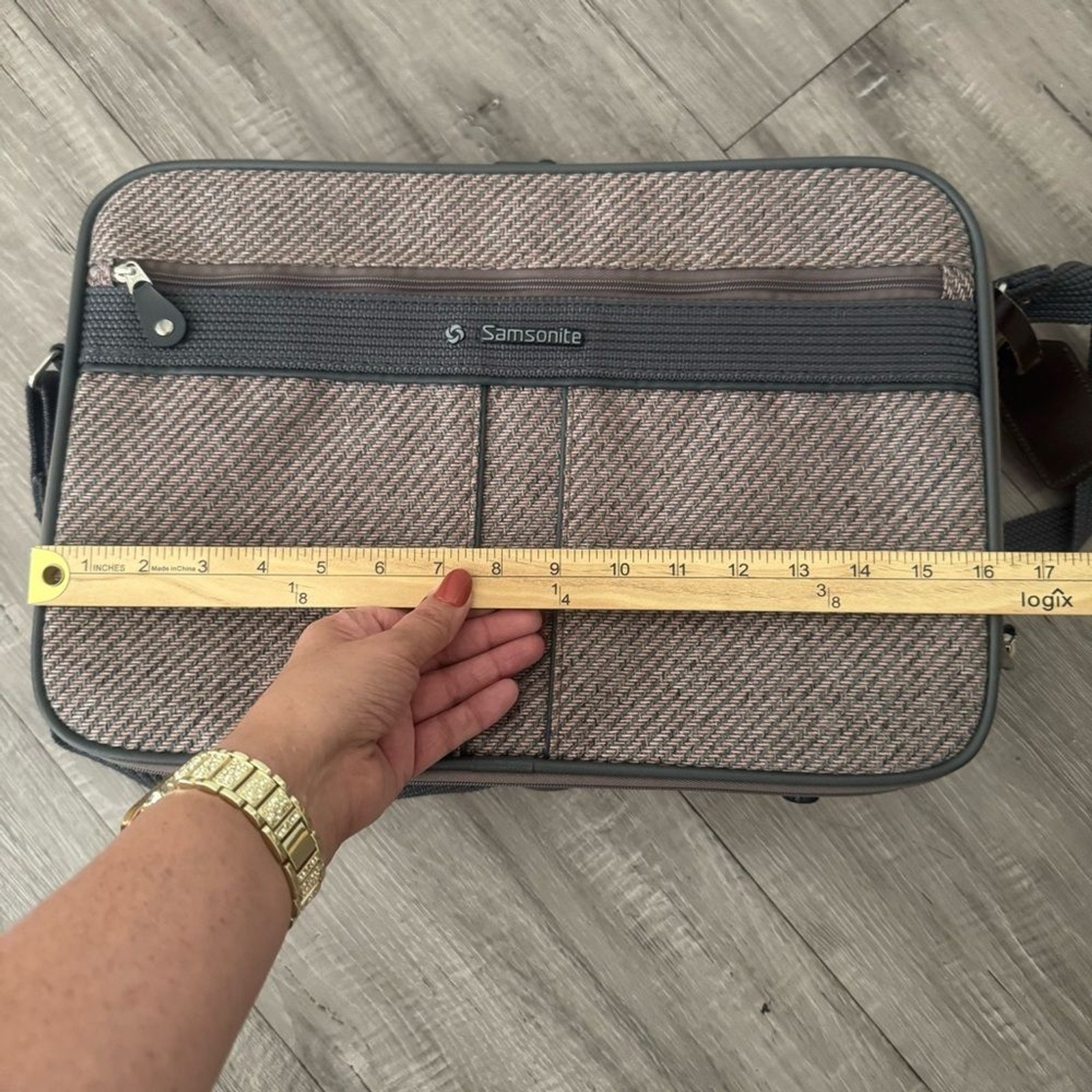 Samsonite Silhouette 4 Vintage Brown Tweed Carry-On Travel Bag 1987
