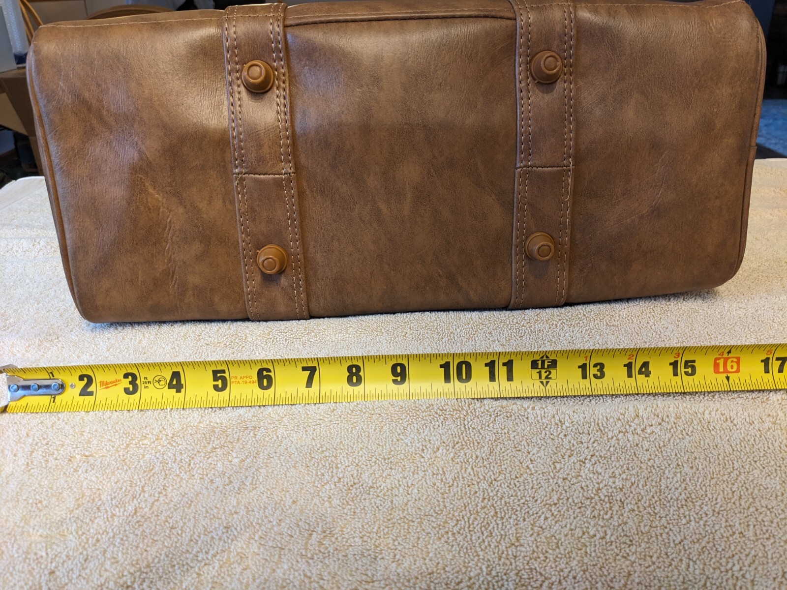 VTG Airway Reto Brown Leather Travel Bag/ Luggage.