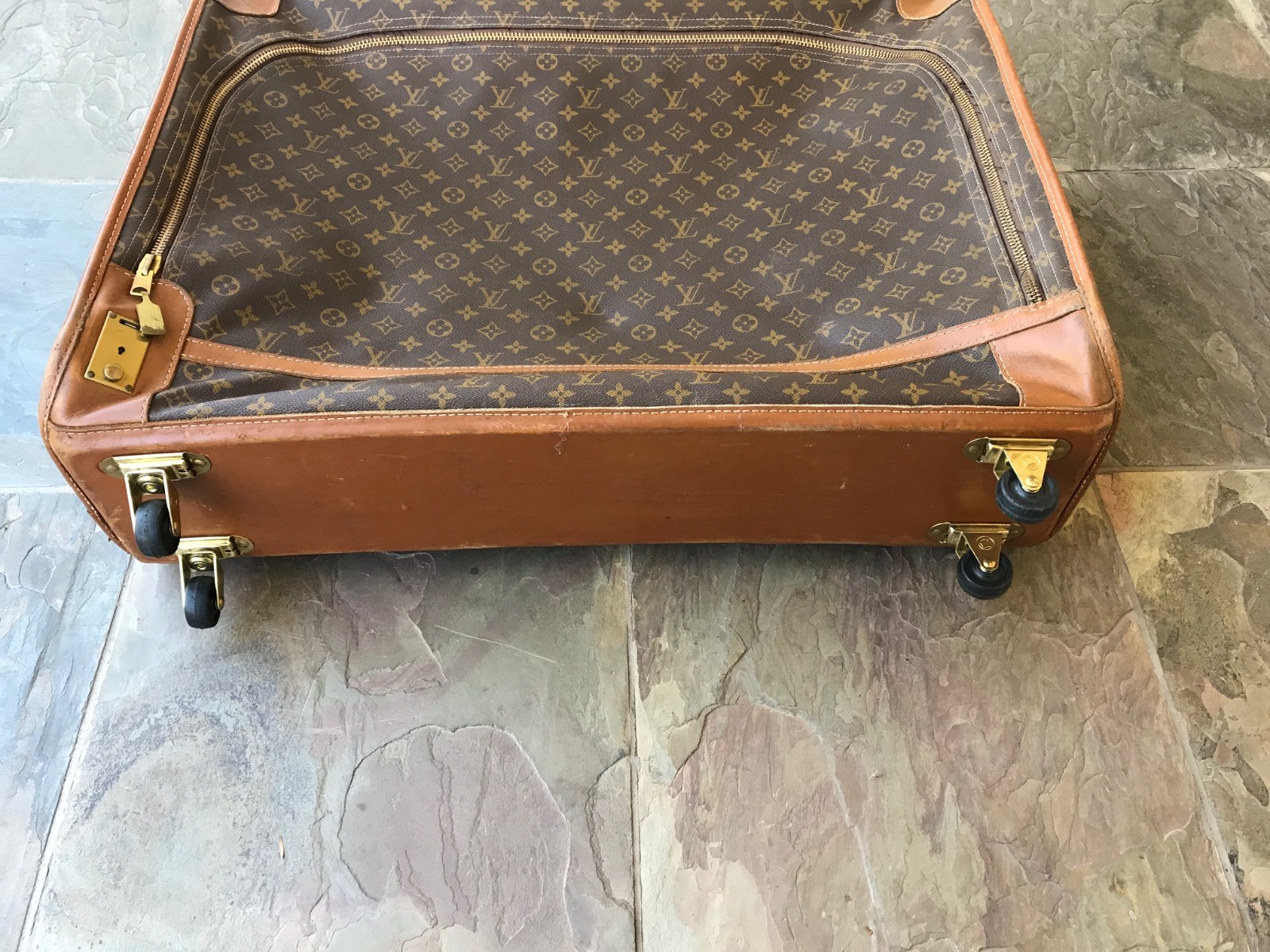 Vintage French Company Louis Vuitton Stratos 70 Monogram Suitcase Travel Bag ,