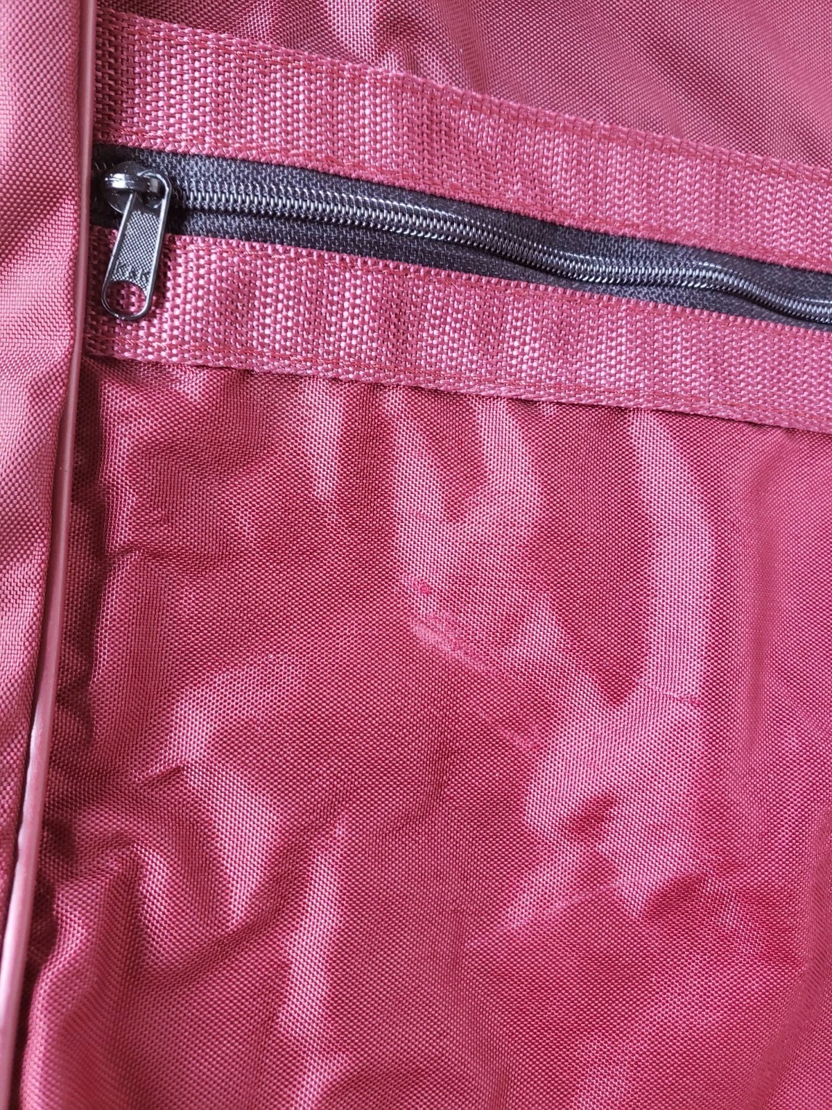 VTG Oscar de la Renta Garment Bag Burgundy Nylon Travel Suit Carry On 90s Luxe