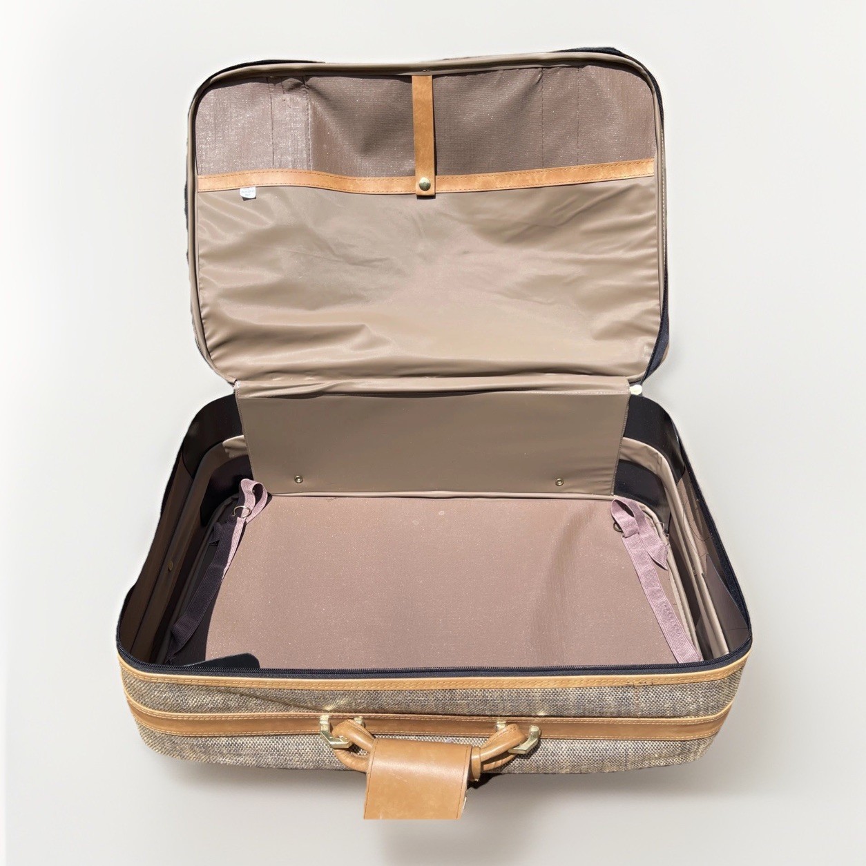 Vintage Fifth Avenue Tweed Luggage Set Large Roller Bag Medium Travel Bag
