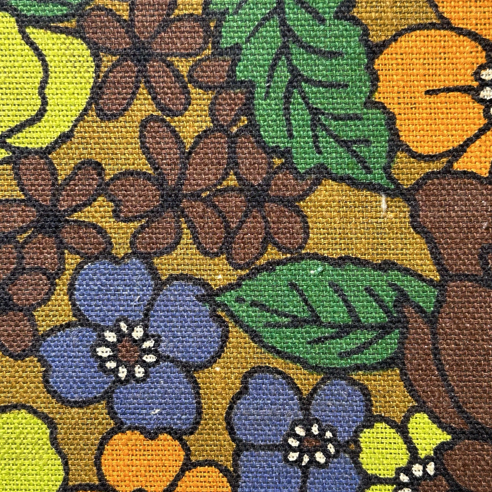 Vintage 1960s 1970s Flower Power Bright Floral Travel Bag Suitcase 16X12 READ
