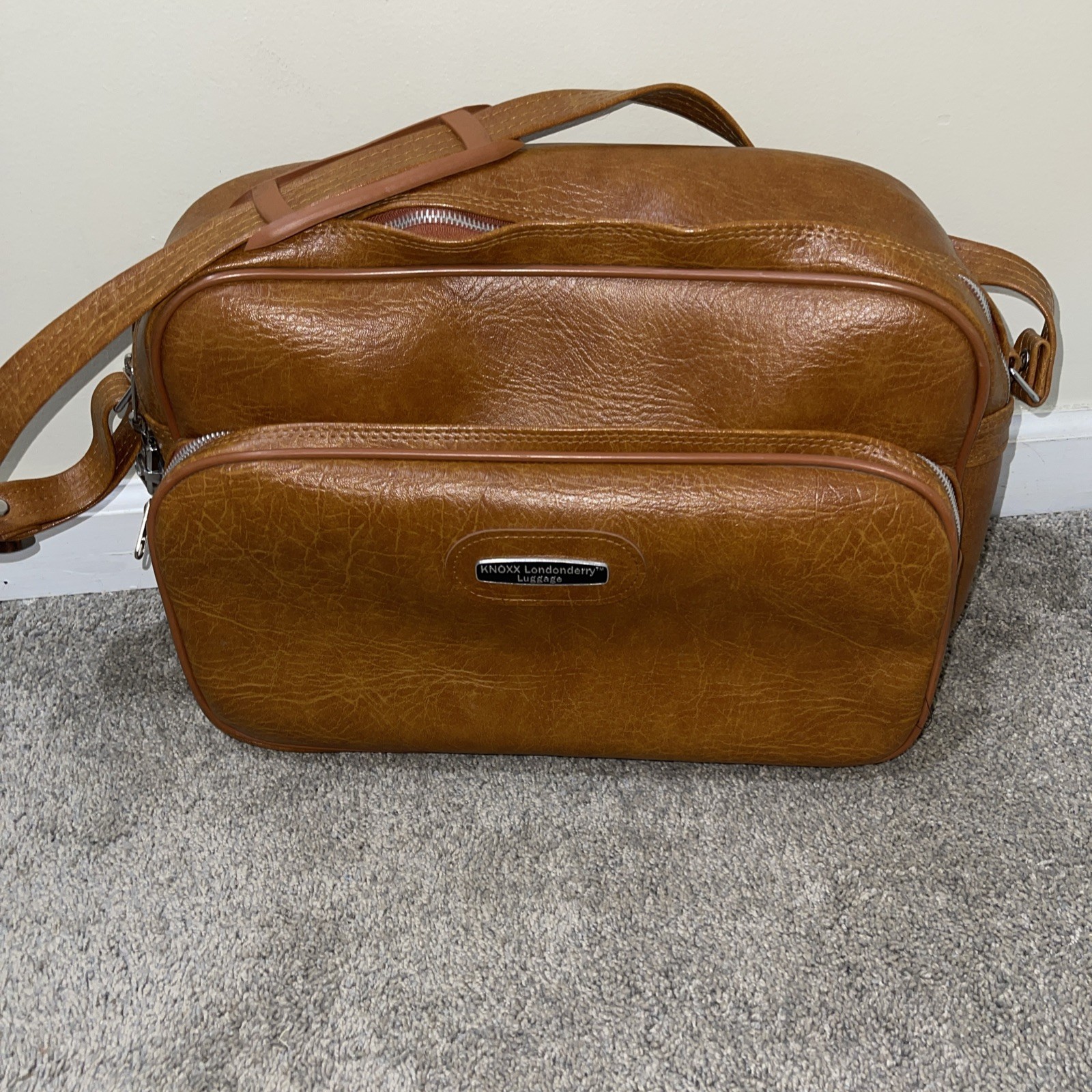 Vintage Tan Brown Knoxx Londonderry Luggage 4 Piece Set Korea