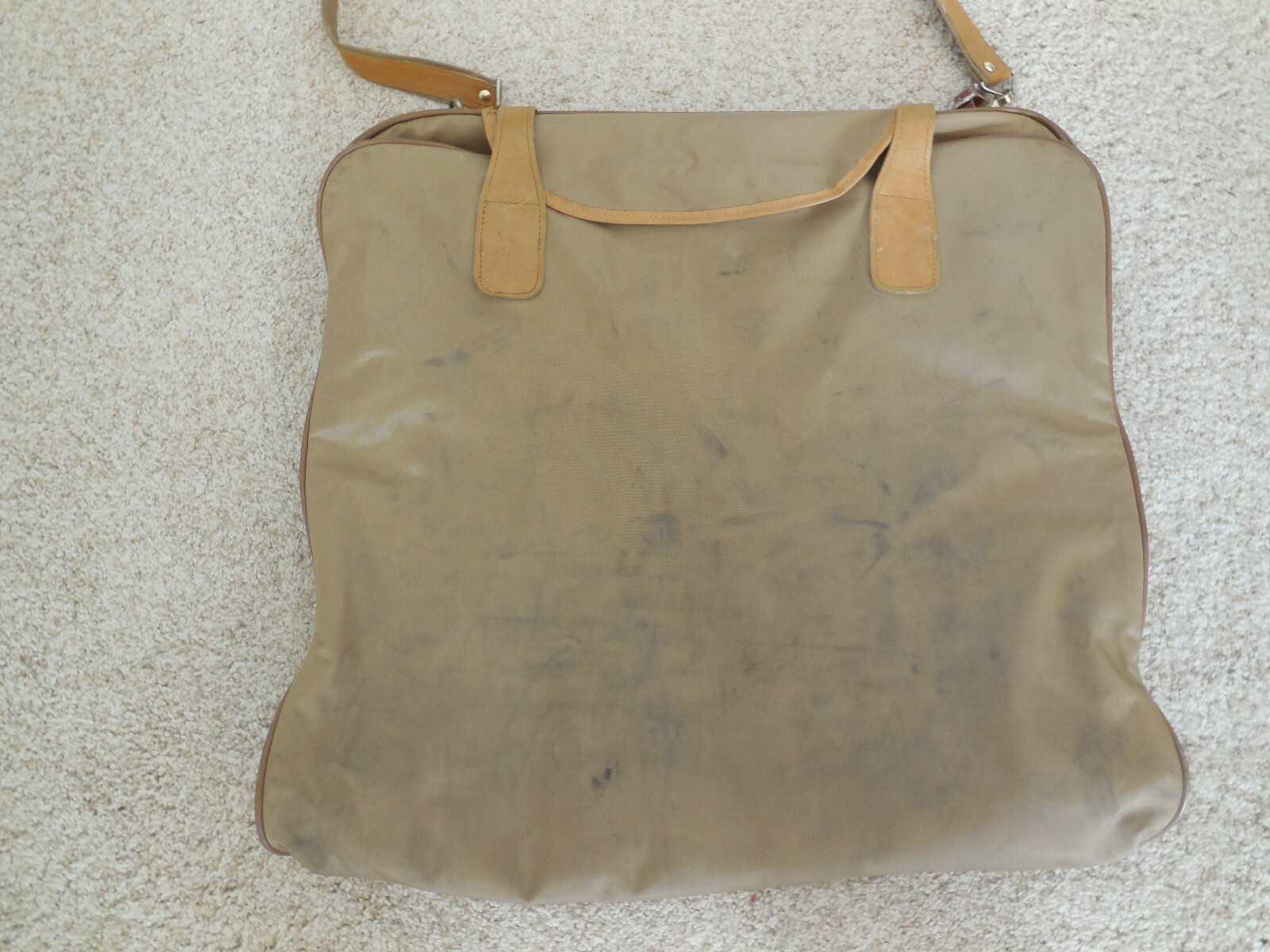 VINTAGE Samsonite SPECIAL EDITION Men Suit Carrier Garment Bag Brown Strap 1980s
