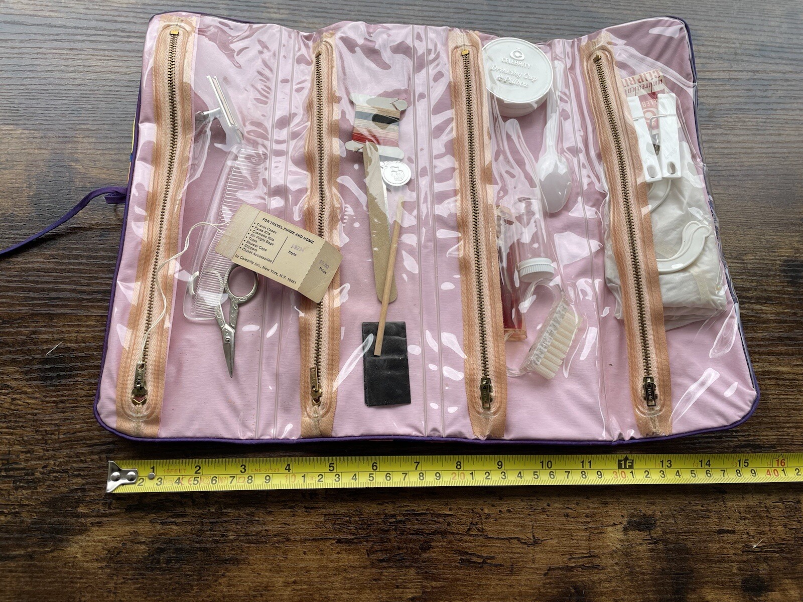 Vintage Groovy Toiletry Roll Bag Retro Celebrity Travel Kit Accessories