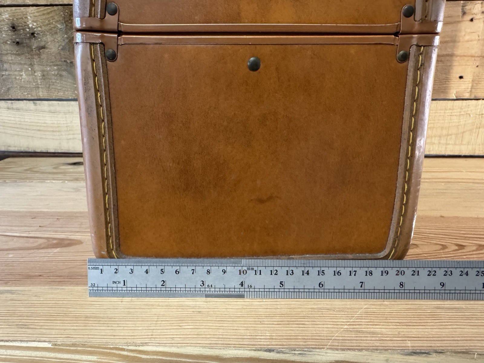 VINTAGE 1940s-1950s Samsonite Train Case Model 4612 Brown Luggage Brass Closures
