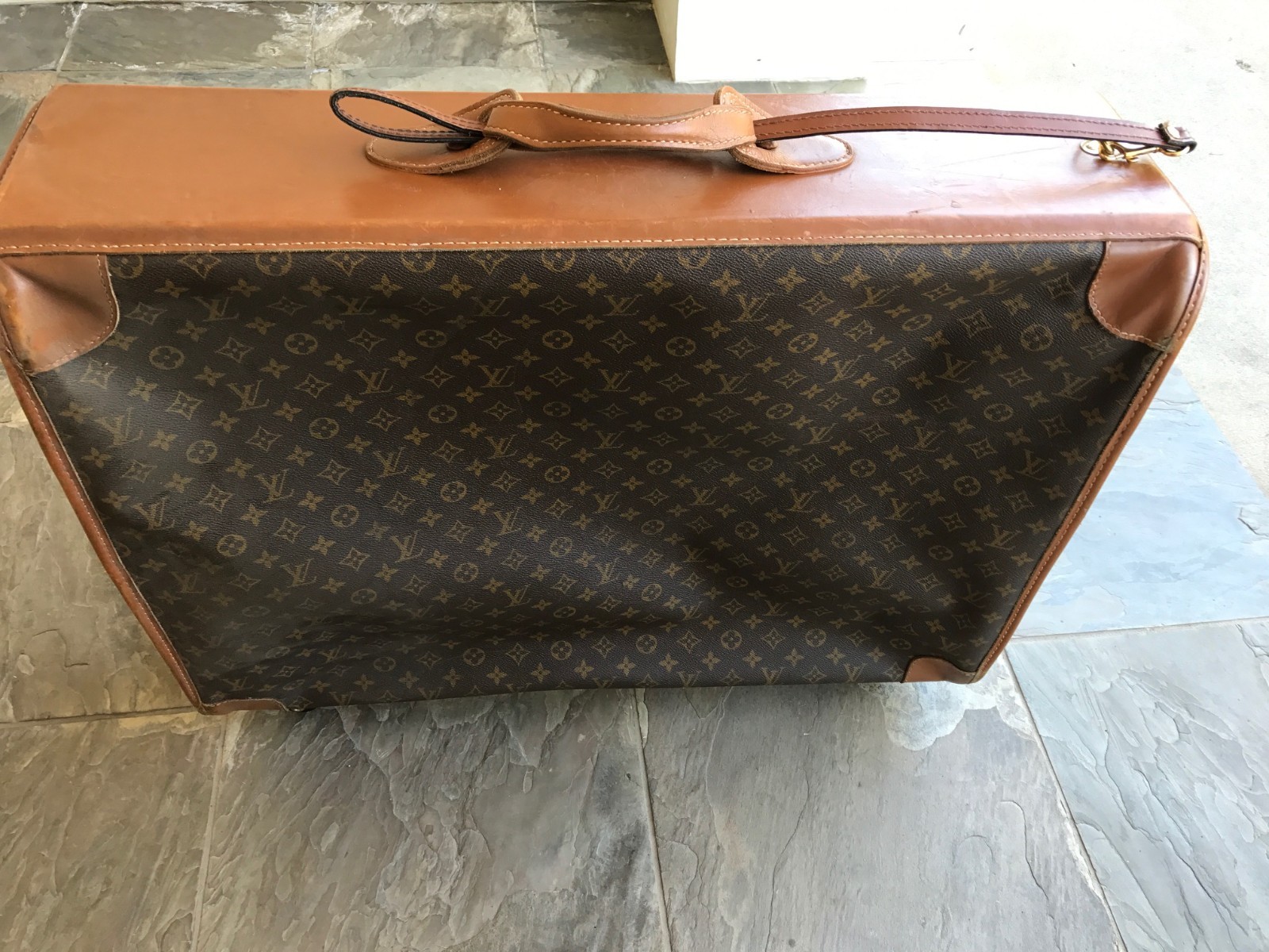 Vintage French Company Louis Vuitton Stratos 70 Monogram Suitcase Travel Bag ,