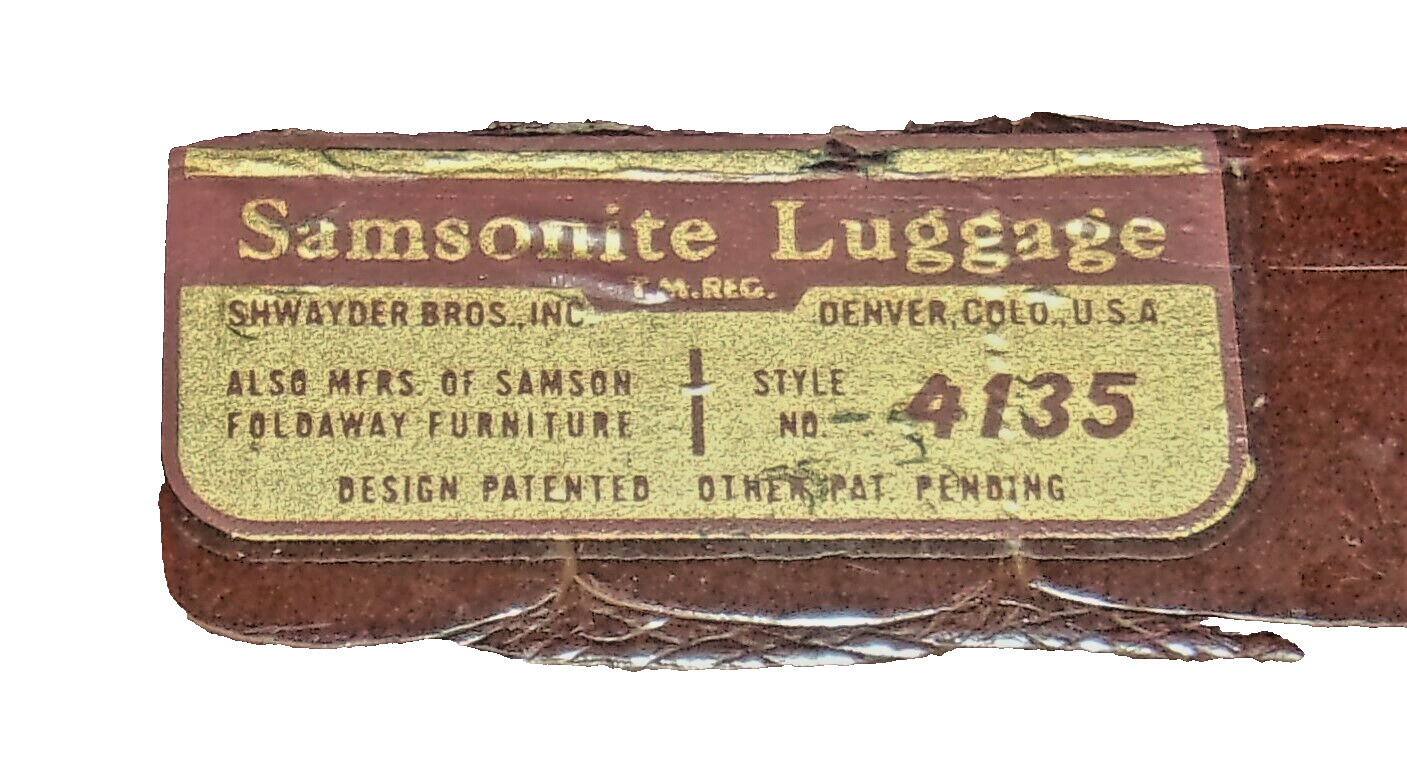 Vintage (1960s-1970s) SAMSONITE Faux Croc Hardshell Suitcase (Shwayder Bros)