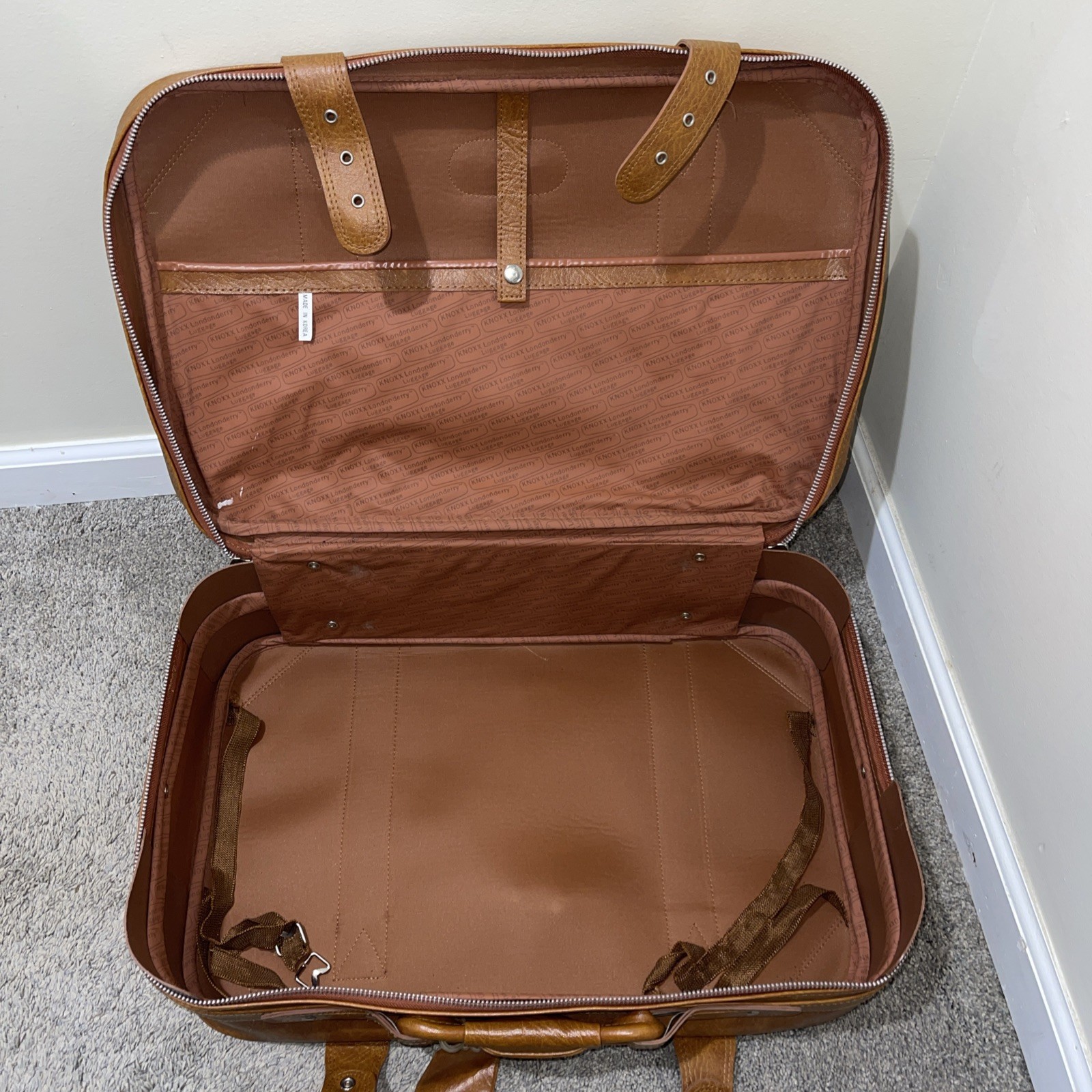 Vintage Tan Brown Knoxx Londonderry Luggage 4 Piece Set Korea