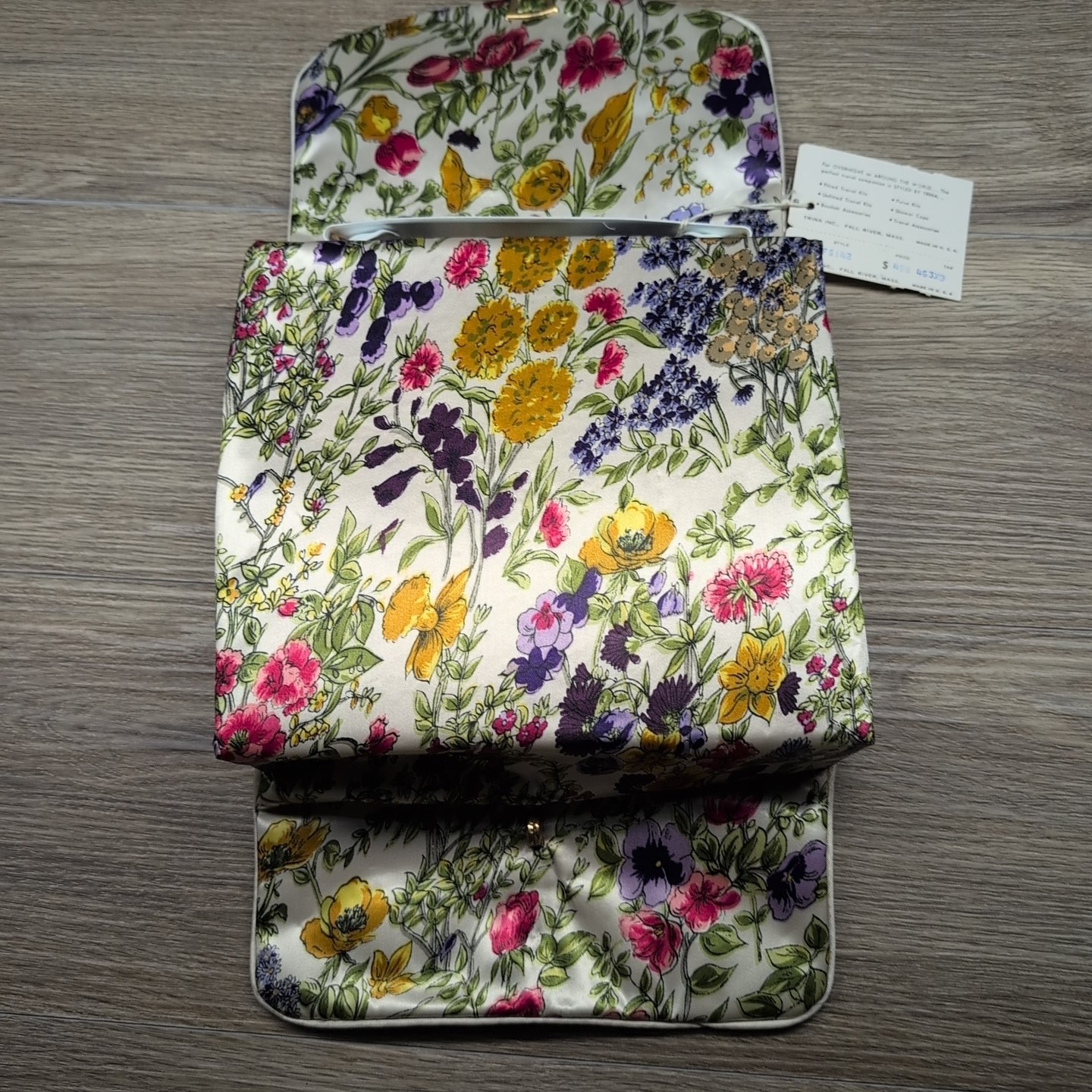 Vintage Trina Going Places Floral Travel Vanity Kit NWT Style F5142 Made USA HTF