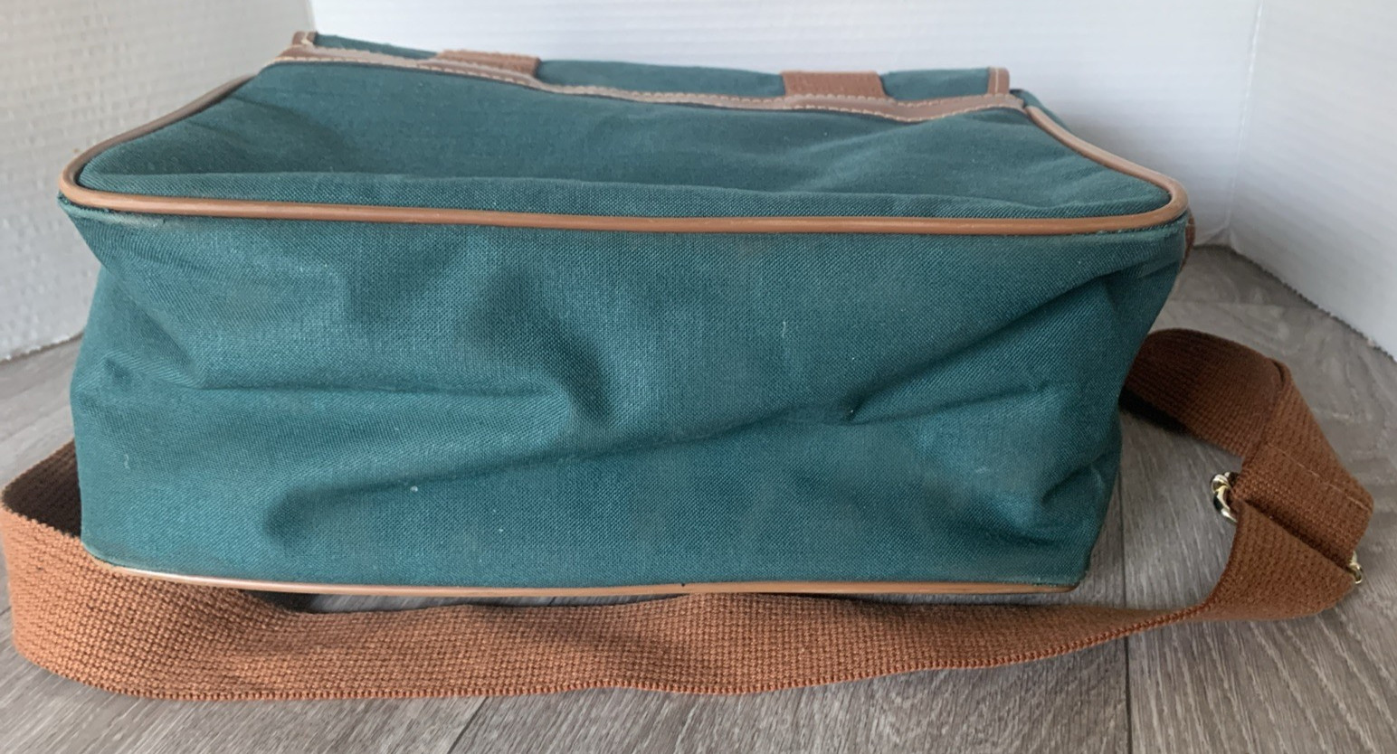 Ralph Lauren Polo Lightweight Green Canvas Shoulder Tote Carry On Bag- Cracking