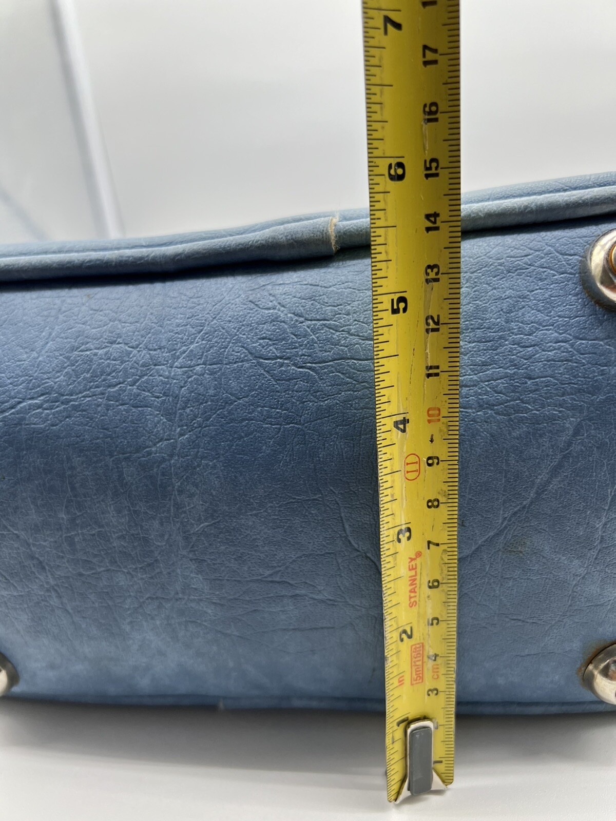 Vintage Samsonite Luggage Shoulder Bag Carry On Blue Purse Diaper Travel Zip