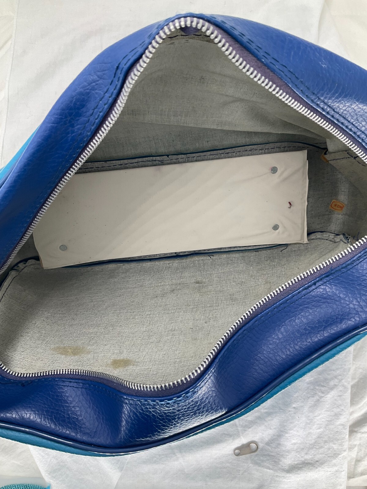Vintage 1970’s Panam Style Naugahyde Explorer Blue Travel Bag for Club Universe