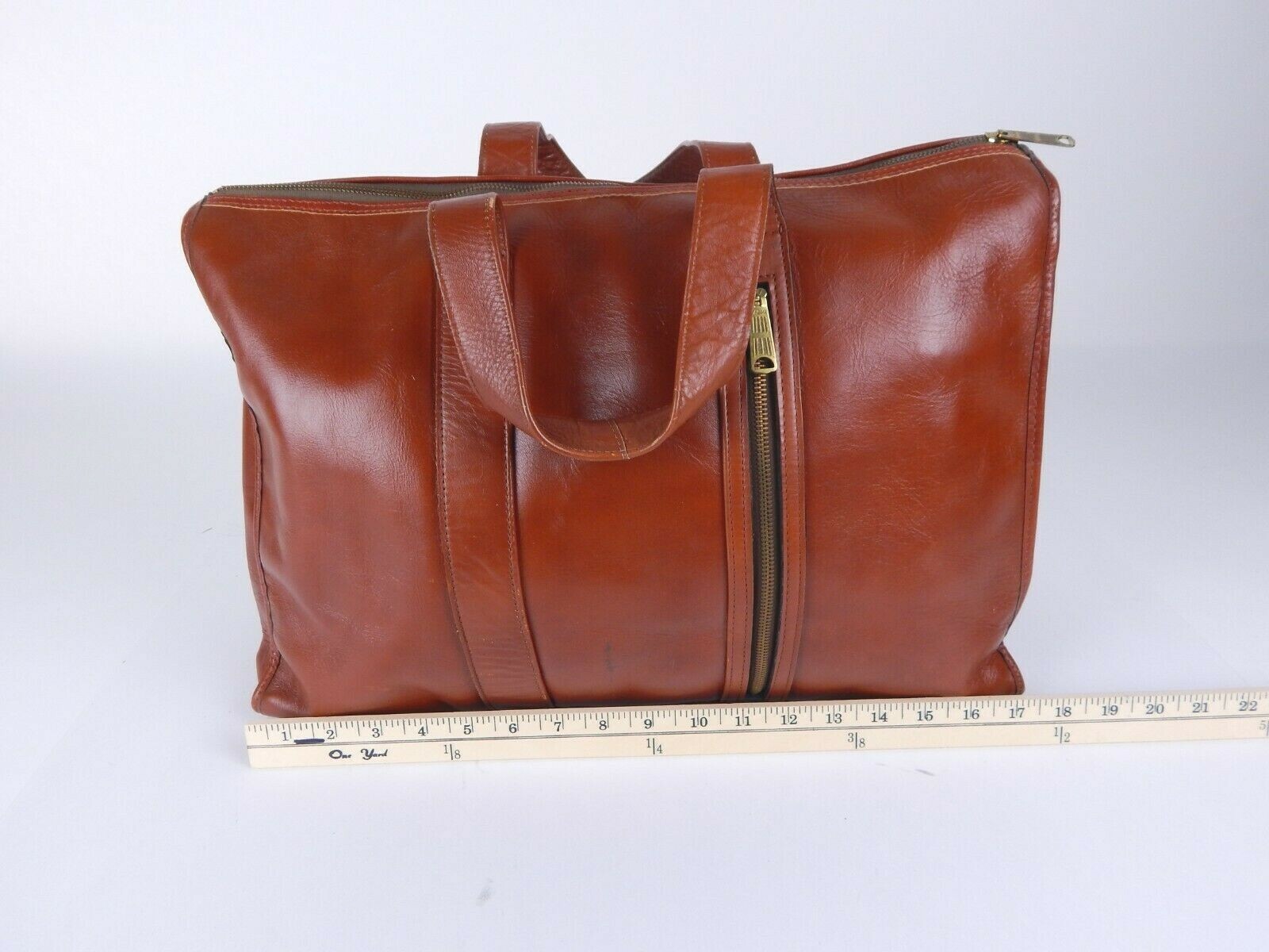 Vintage Letisse Leather Soft Carry On & Brief Case Brown/Rust