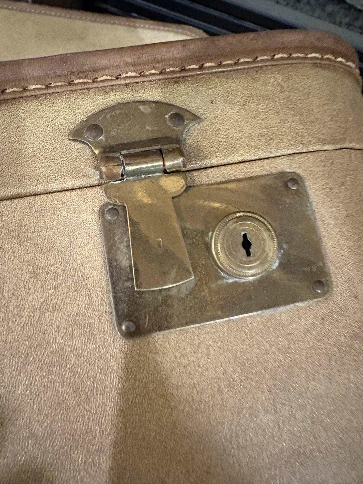 Rare Set Of 3 Matching VTG Sears JC HIGGINS LUGGAGE SET 40s 50s Tan Home Decor