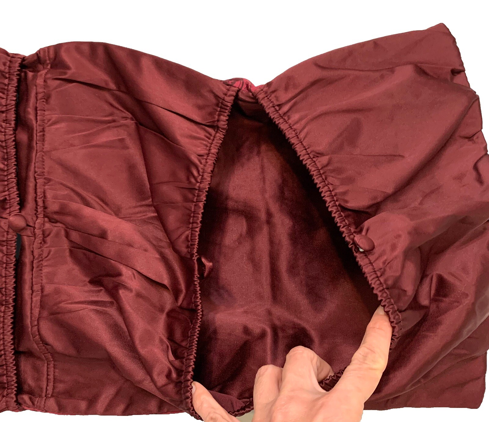 Vintage Victoria’s Secret Burgundy Satin Lingerie Delicates Travel Bag Lot Of 2