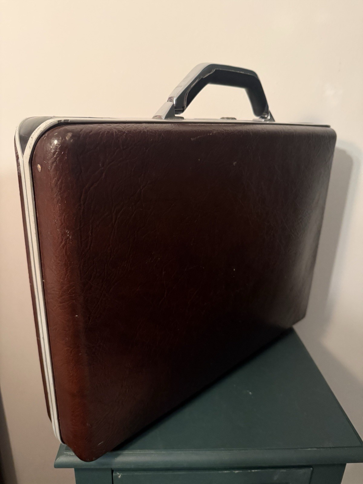 Vintage Samsonite Briefcase Brown Combination Lock Structured Hard Case Attache