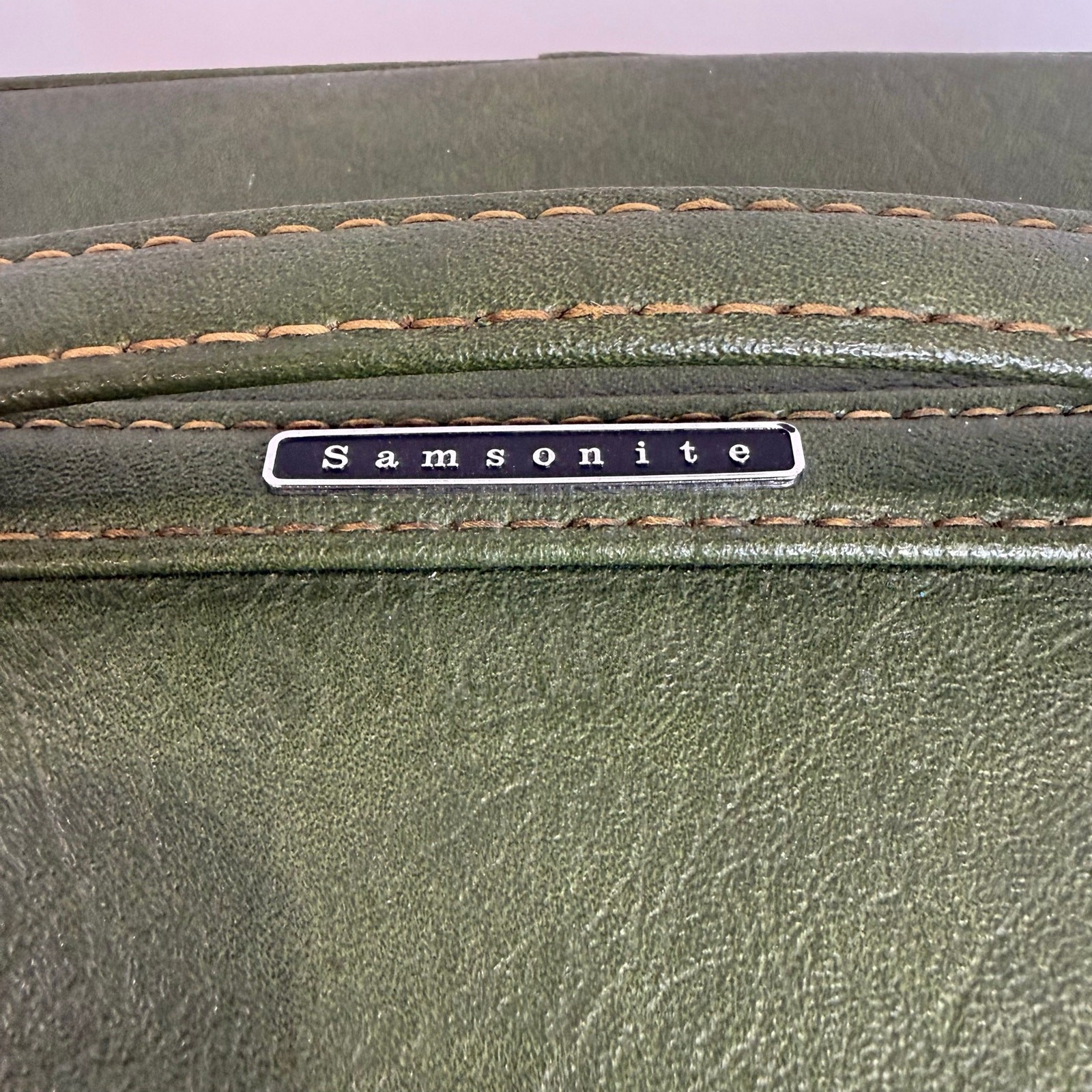 Vintage 1960s Samsonite Fashionaire Green Train Case Cosmetic Makeup Travel Case