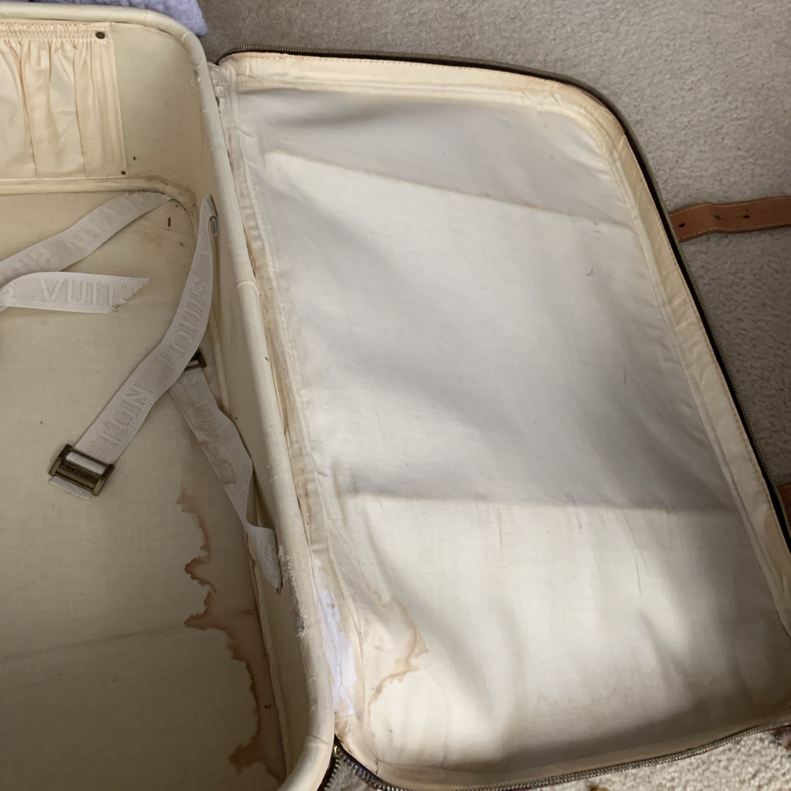 Auth Vintage Louis Vuitton Monogram Stratos 60 M23236 Trunk Case W/divider