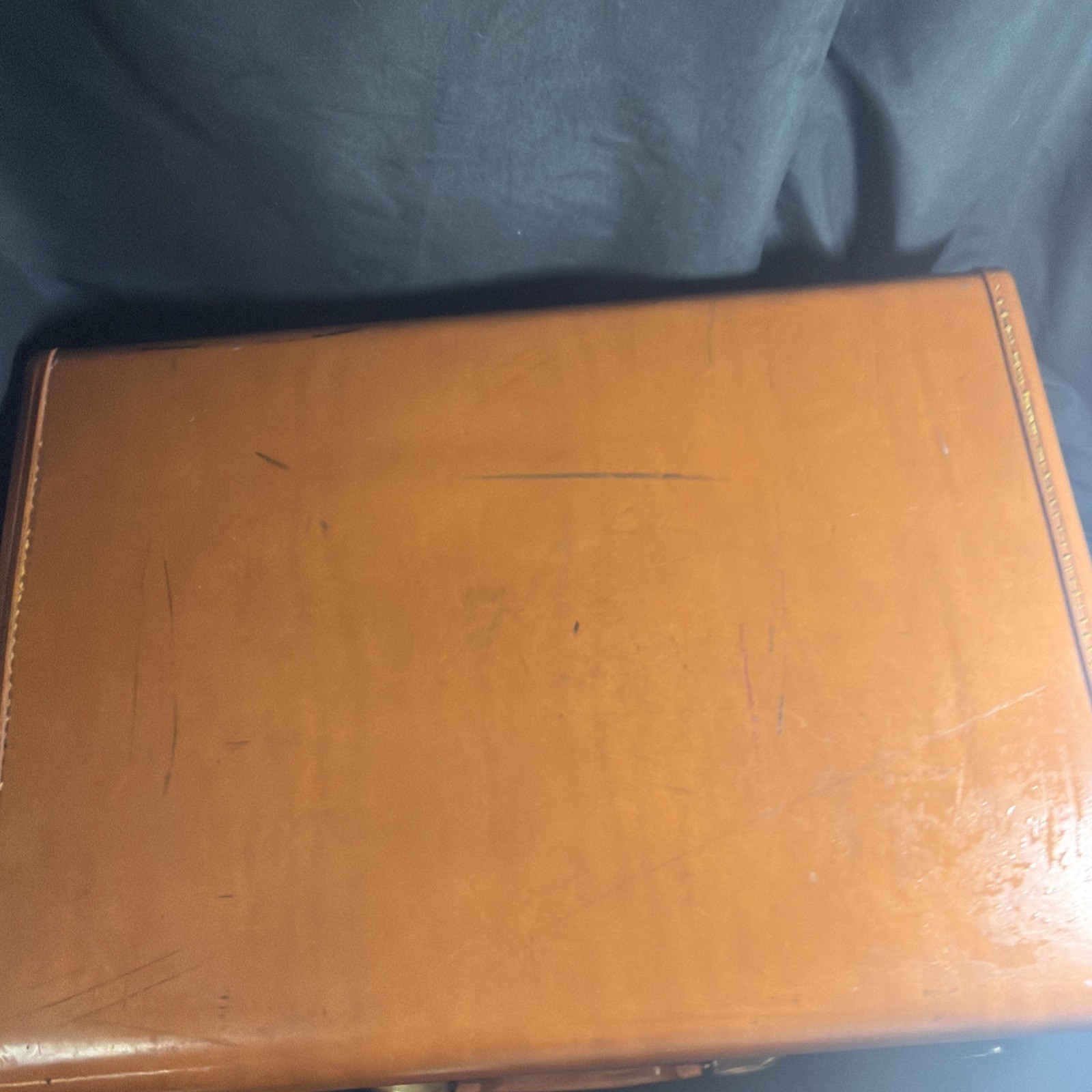 Vintage Samsonite Brown Vinyl Locking Suitcase Style 4632 USA Luggage Travel