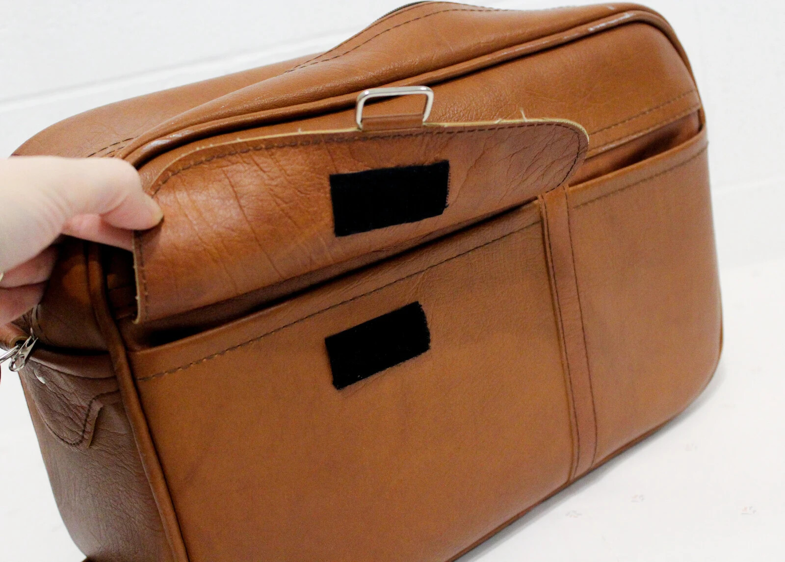1970s Brown Leather Dionite Shoulder Bag, Unisex Retro Travel Bag