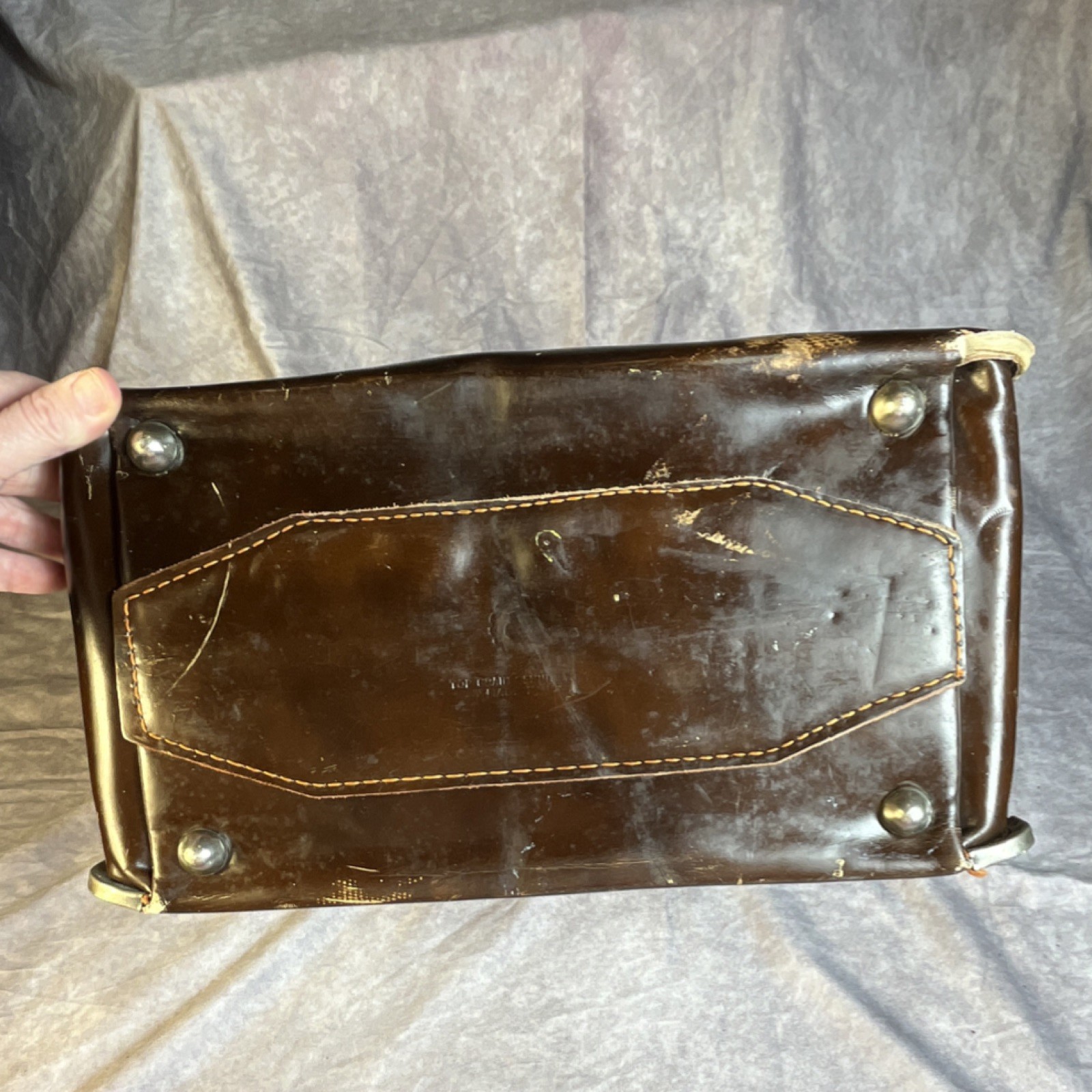 Vintage Top Grain Genuine Cowhide Leather Antique Doctor Bag With Clasp