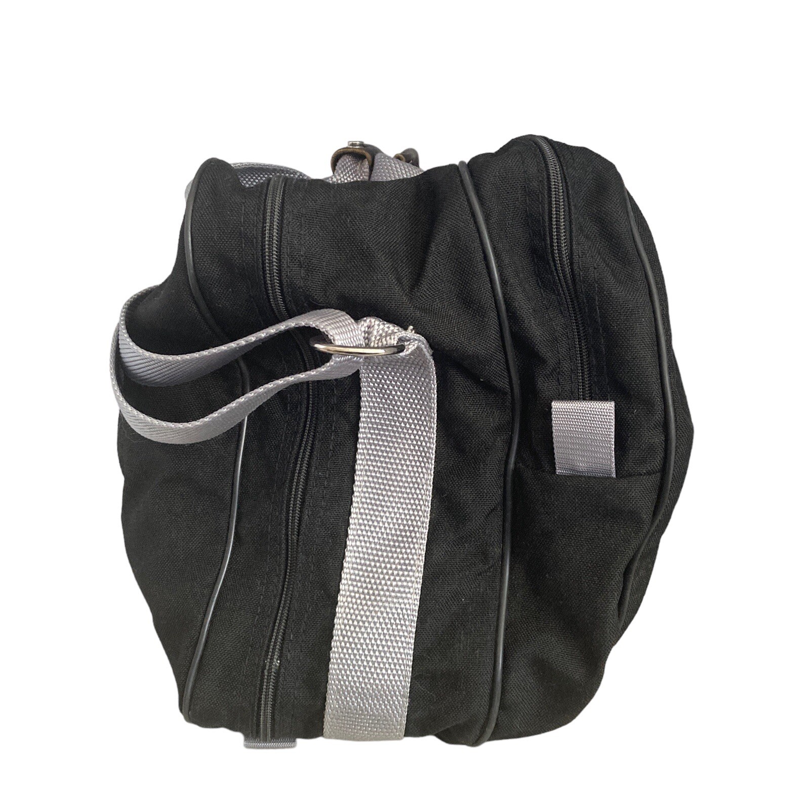 Vintage Anthalon Hanson Duffel Bag 18x13x9 Black Gray shoulder strap brothers