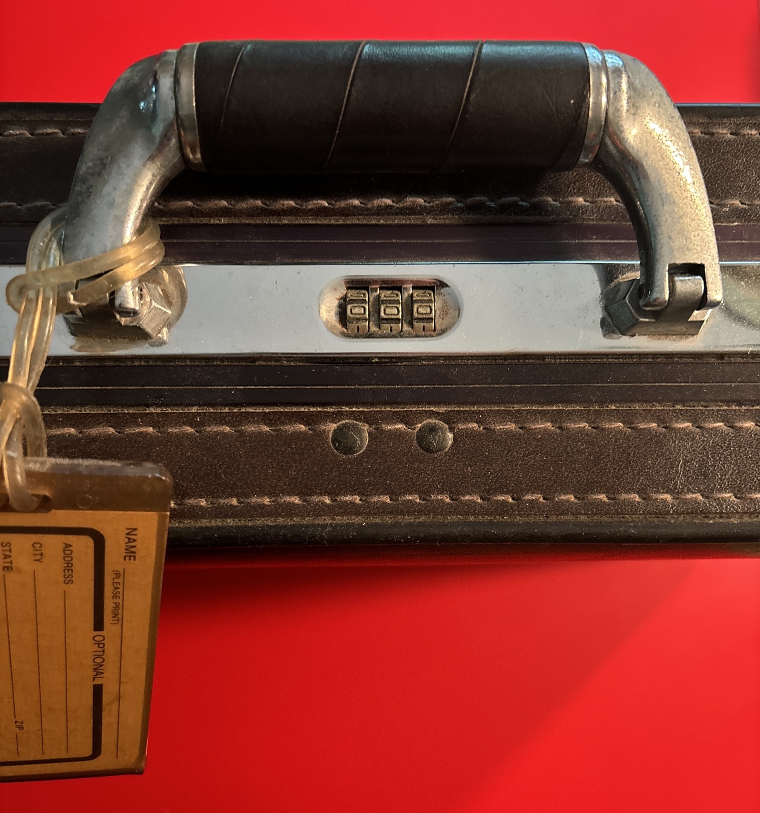 1980’s Vintage Platt Brown Lawyer Business Briefcase Attache Case With Lock NICE