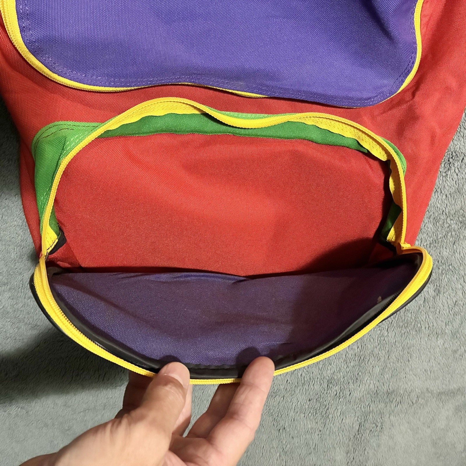 Vintage SAMSONITE Purple Red Blue Backpack Duffel Bag Travel Hiking Walking*READ