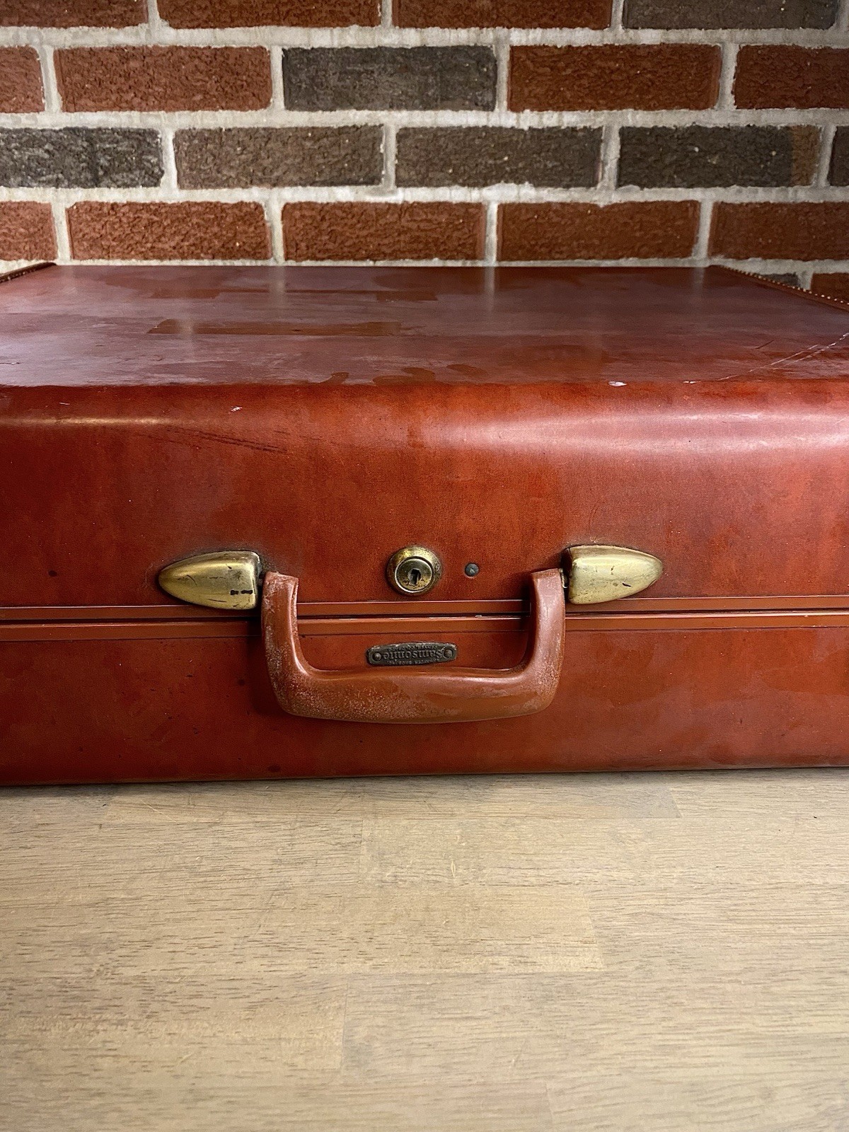 Vintage Samsonite Suitcase by Shwayder Bros. Leather Hard Shell Travel Case 4937
