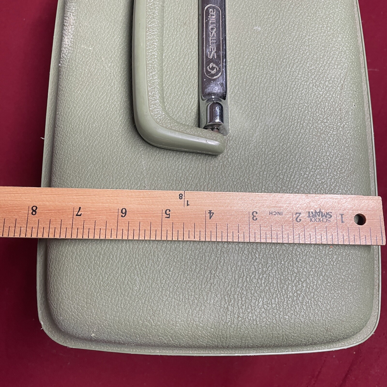 Samsonite Saturn Hard Shell Train Cosmetic Vanity Case Carry On Luggage Green