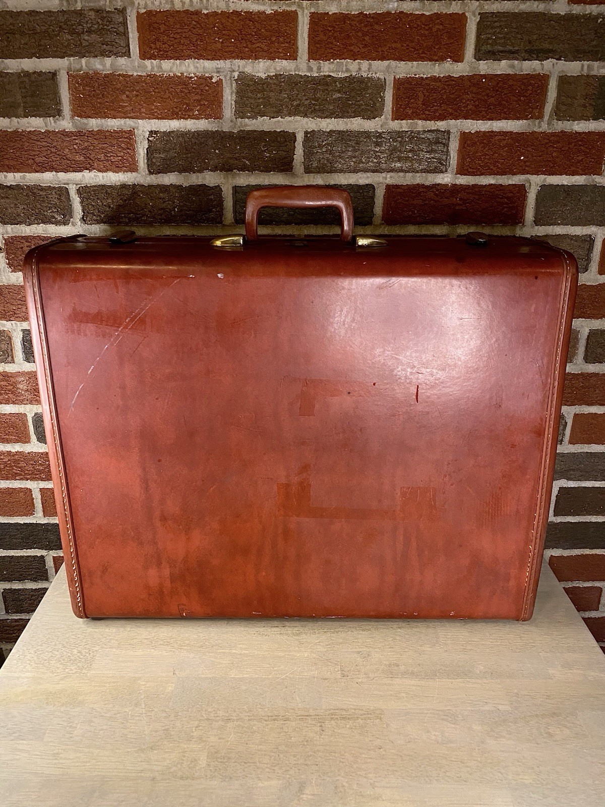 Vintage Samsonite Suitcase by Shwayder Bros. Leather Hard Shell Travel Case 4937