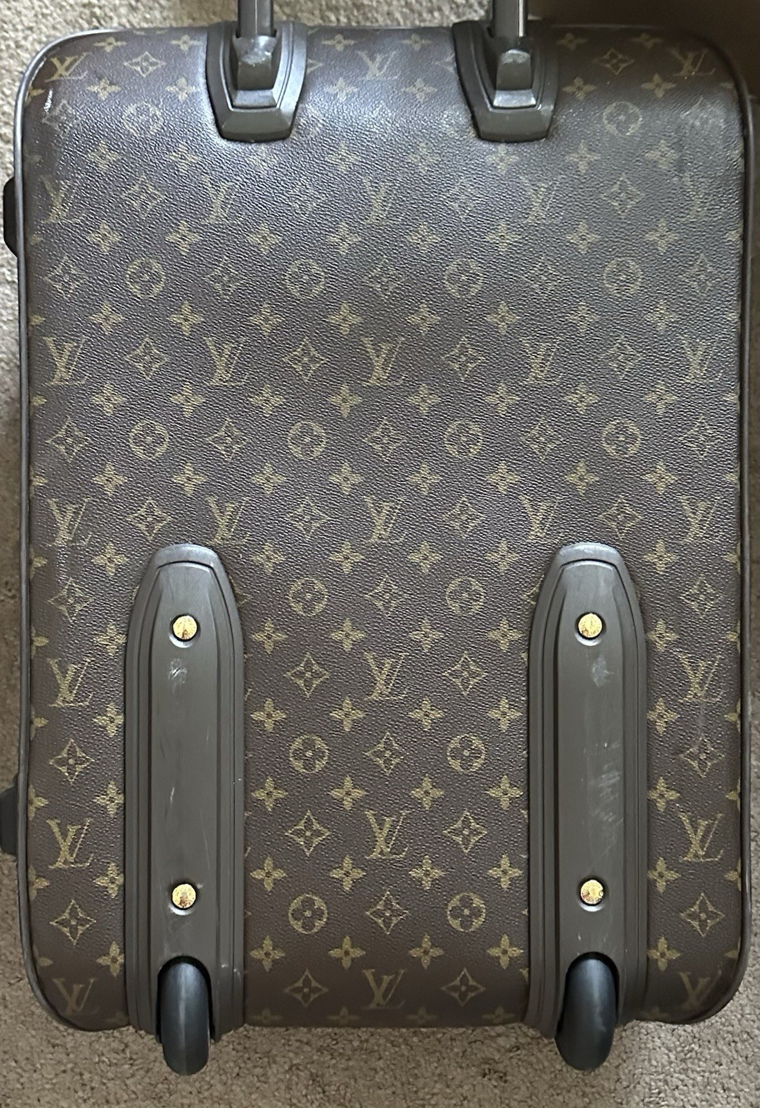 Louis Vuitton Carry-On Pegase 55 Monogram Canvas Suitcase On Wheels