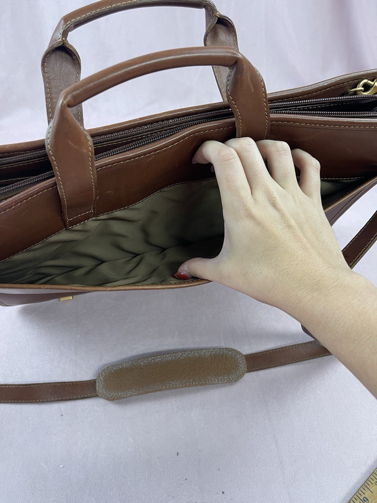 VTG Hartmann Luggage Leather Weaved Front Attaché Case