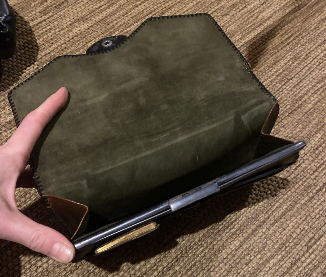Leather Vintage Travel Case, tooled, handcrafted, adjustable handle, satchel