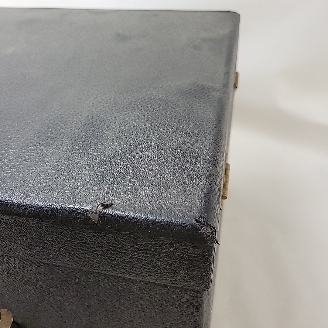 Vintage Carrying Case Faux Black Leather