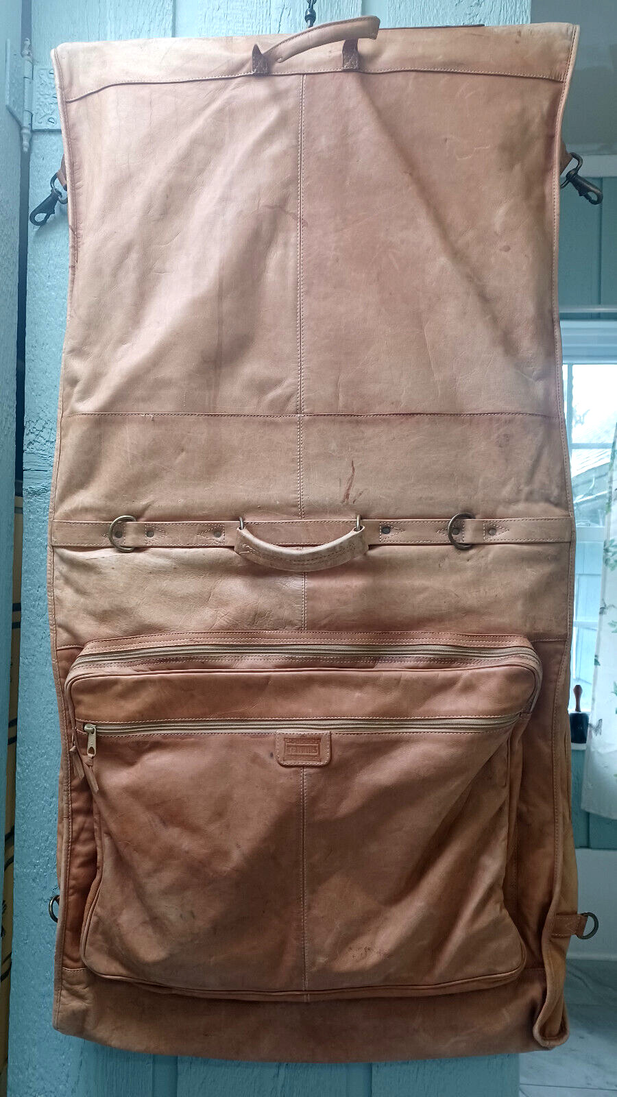 Rare Vintage 1980s, “Temmis” , Leather, Garment Suit Case Travel Bag