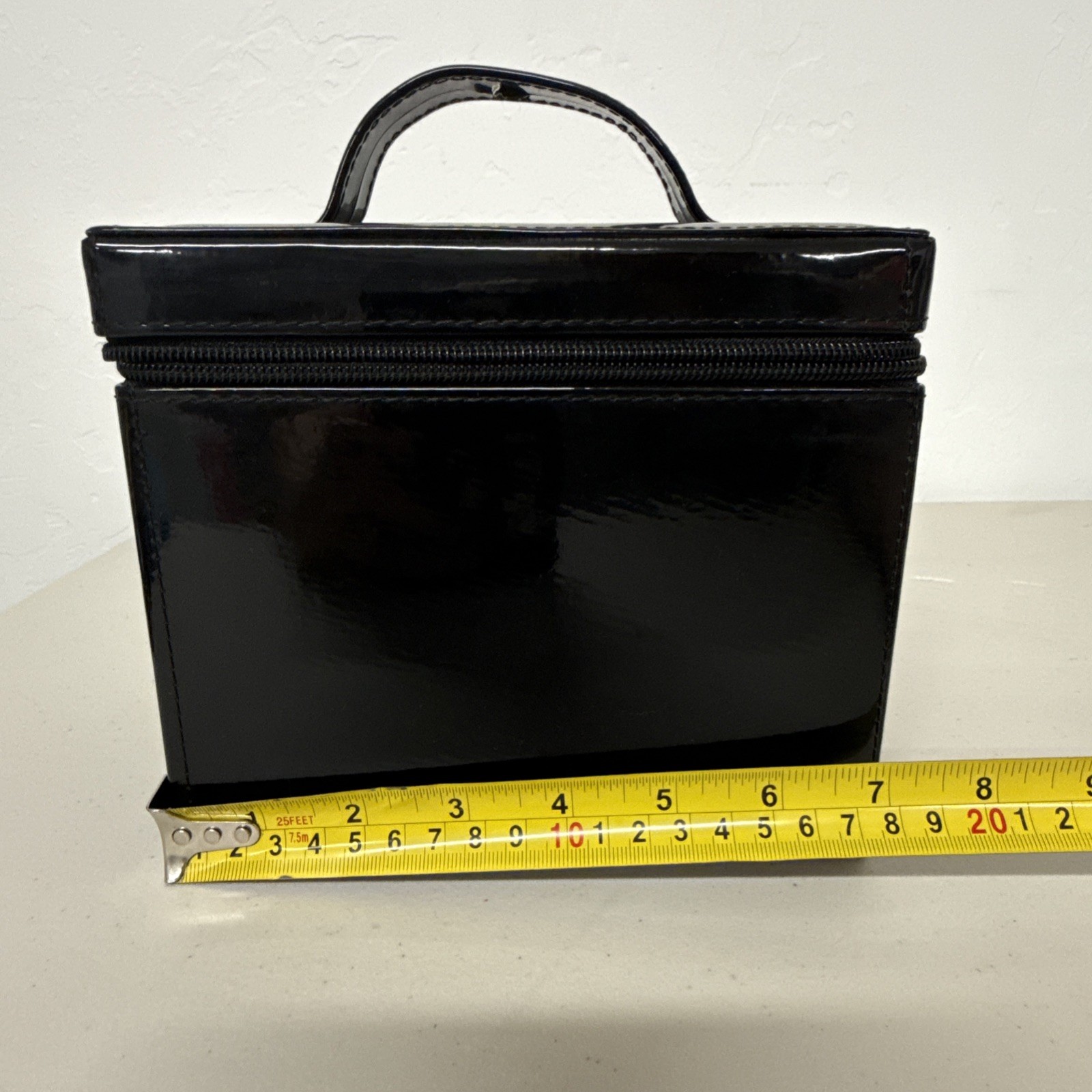 Ralph Lauren Patent Leather Vanity Makeup Luggage Train Travel Cosmetics Case