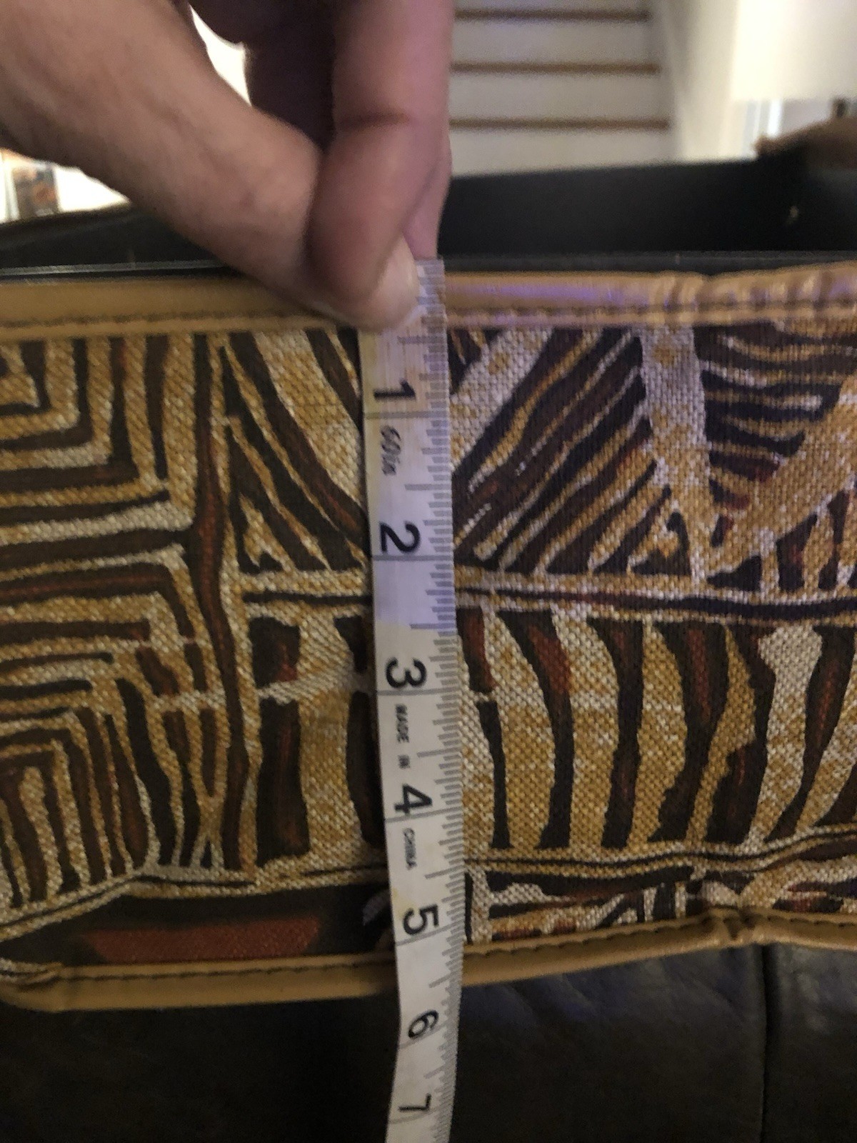 Tiki Foldable Suitcase Vintage Filkauf Linen Pattern
