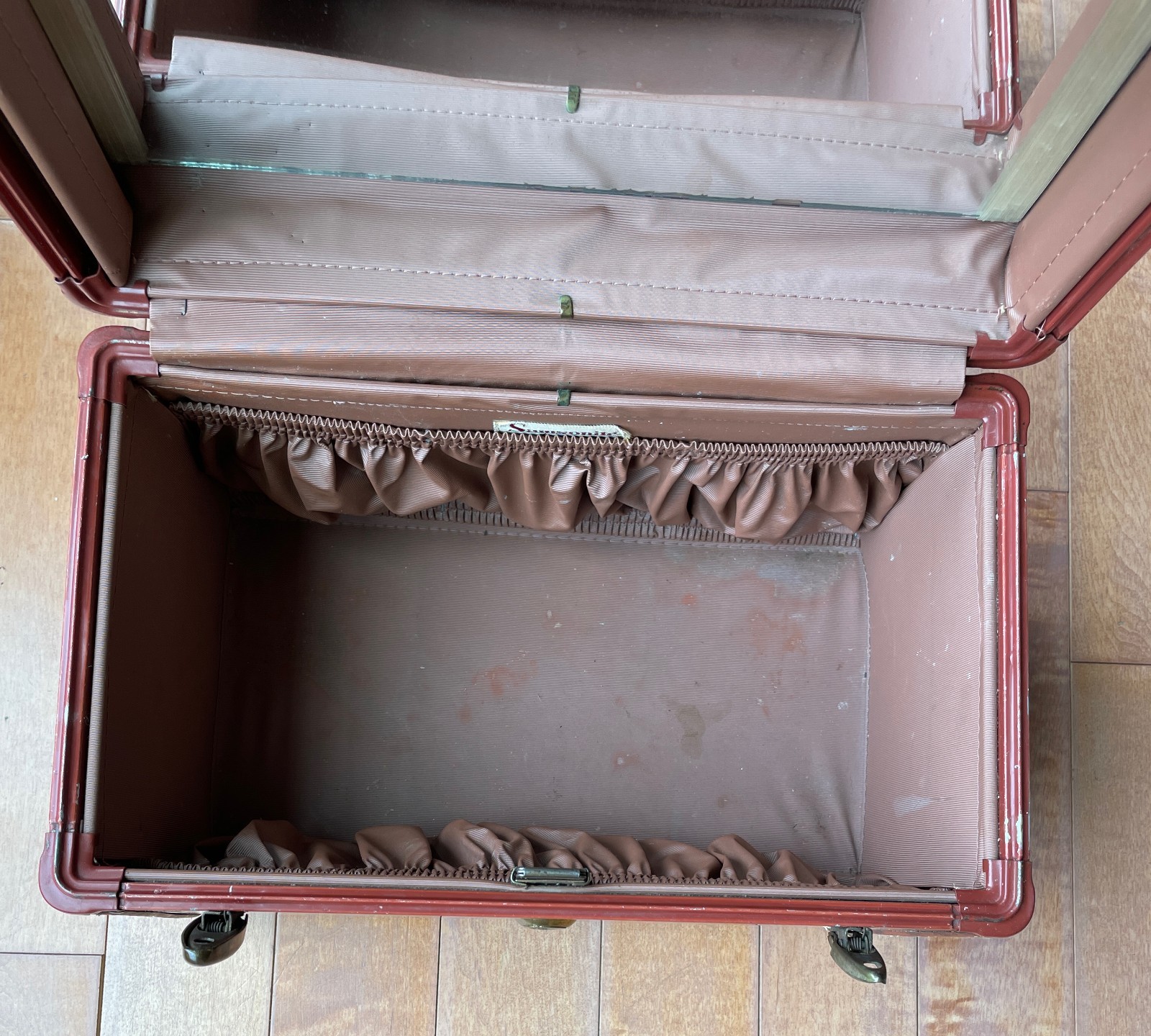 Vtg 1950s Samsonite Shwayder 4951 Suitcase w/Key, Train Case 4912, Key Missing