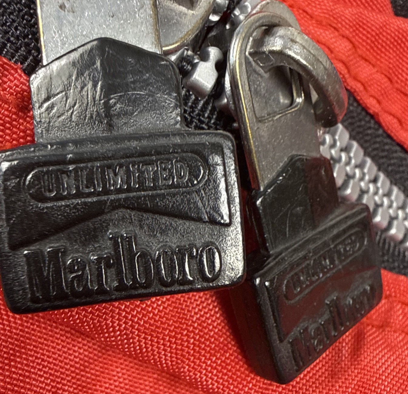 Vintage 90s Marlboro Unlimited Duffel Bag Red Black Promo Collectible Nylon