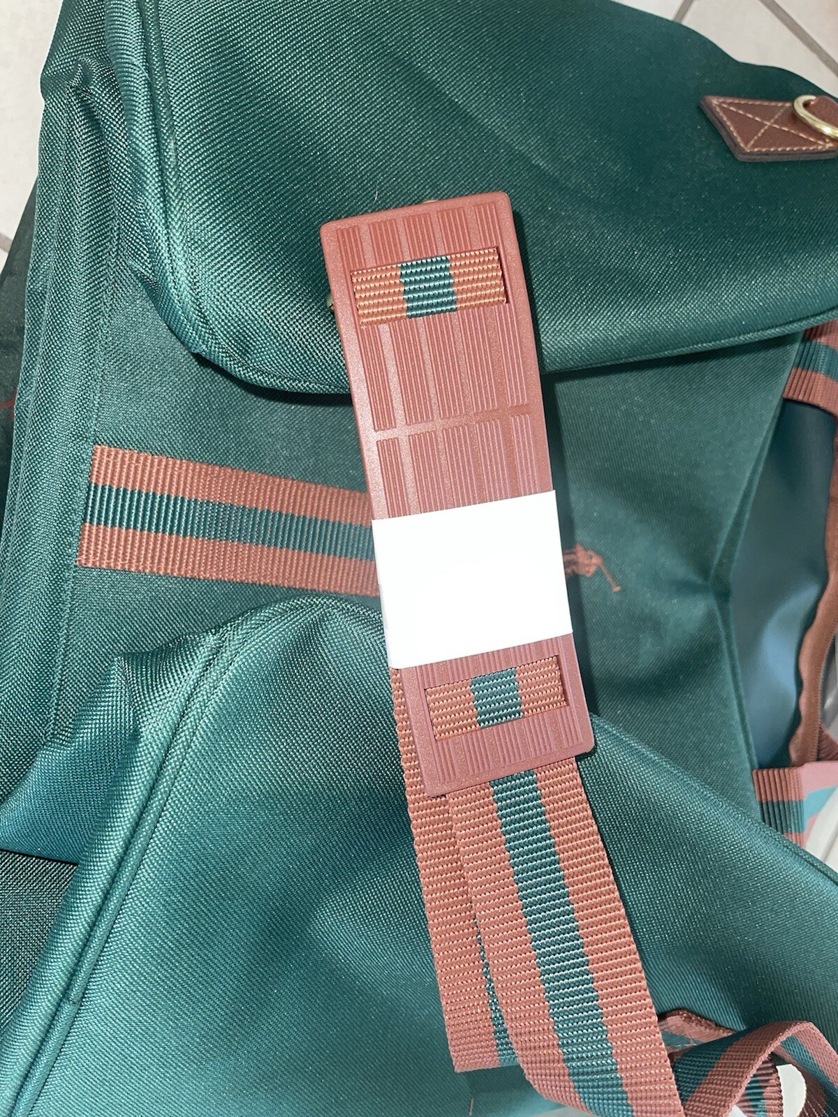 VINTAGE NWT Ralph Lauren Polo Green Travel Duo Duffle Bag & Umbrella Set RARE