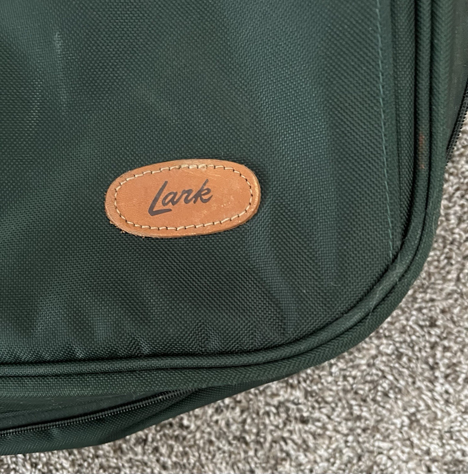 Vintage LARK Garment Bag Hanging Travel Suit Carrier Case Canvas Luggage