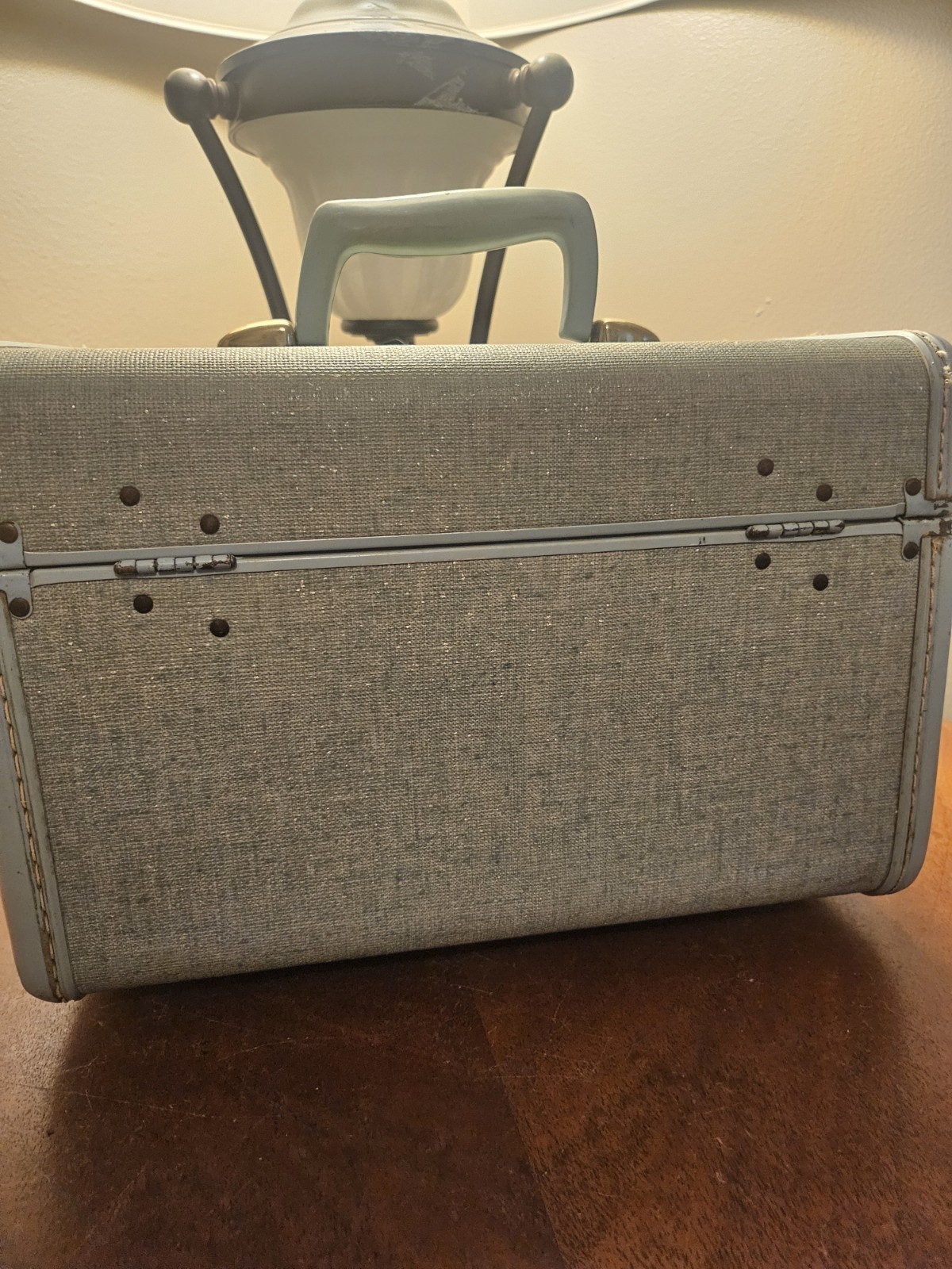VTG 1950s Samsonite Streamlite Train Case Blue Cosmetics Travel w/2 KEYS & TRAY