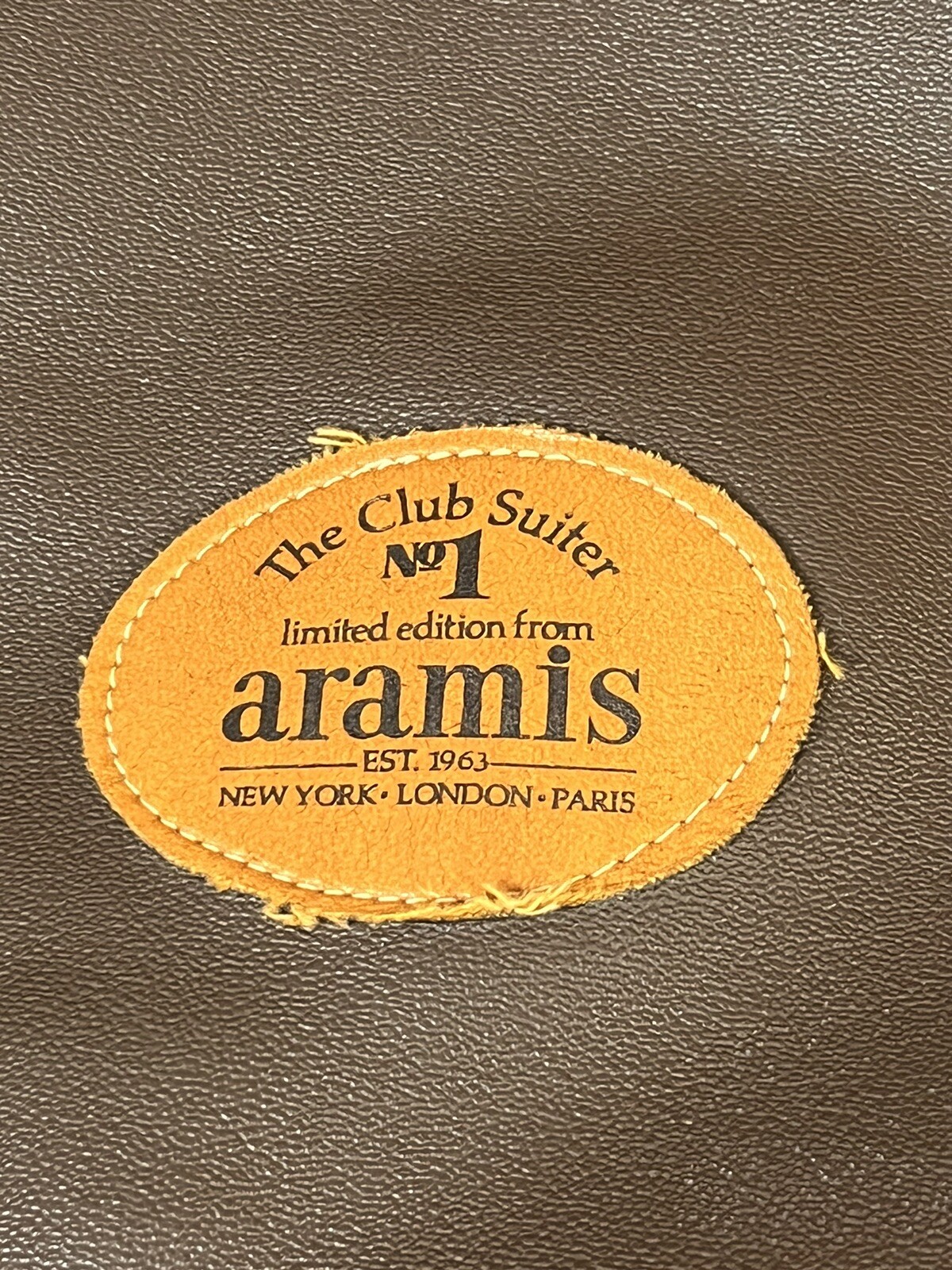 Vintage LE Aramis Faux Leather Classic Travel Garment Bag The Club Suiter No. 1